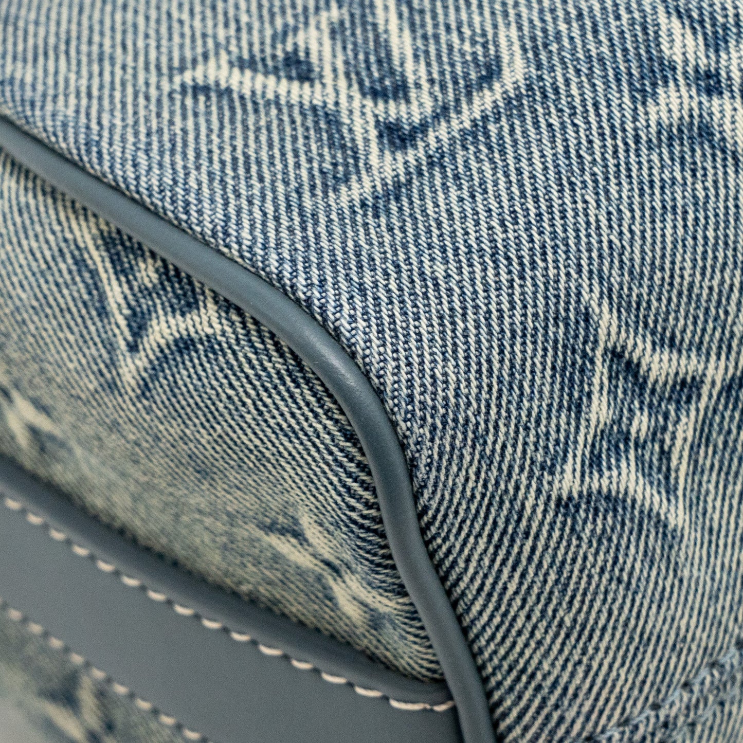 Louis Vuitton Keepall Bandouliere 25 Washed Denim Canvas Blue SHW
