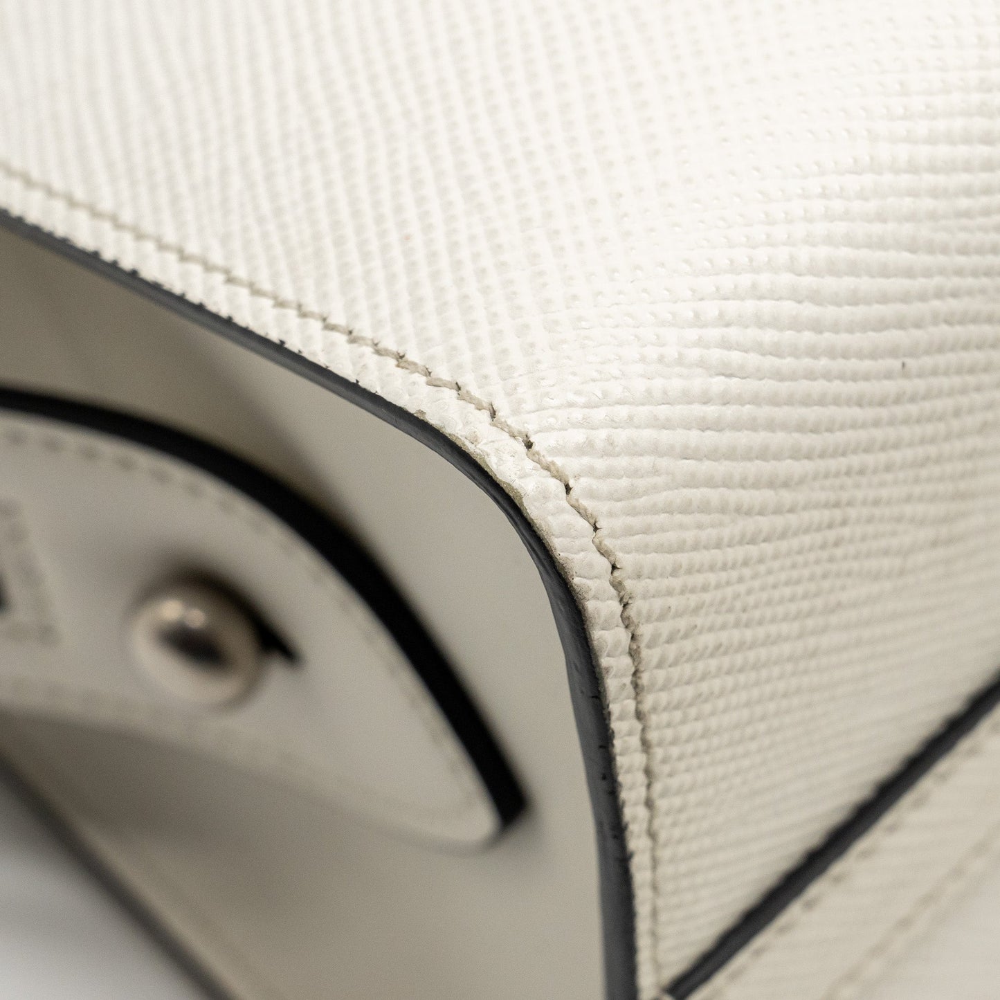 Prada Saffiano Monochrome Bag White SHW