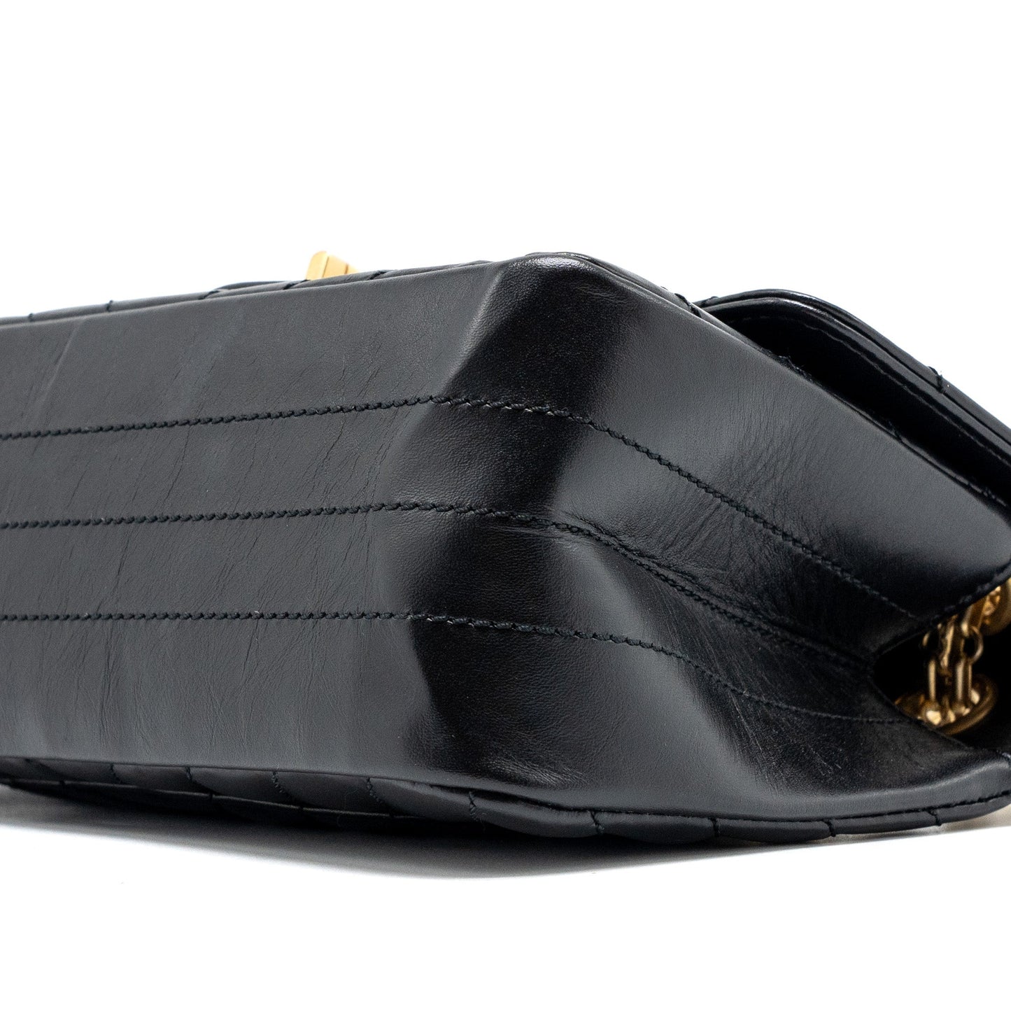 Chanel Mini 2.55 Reissue Flap Bag Chevron Aged Calfskin Black GHW (Microchip)