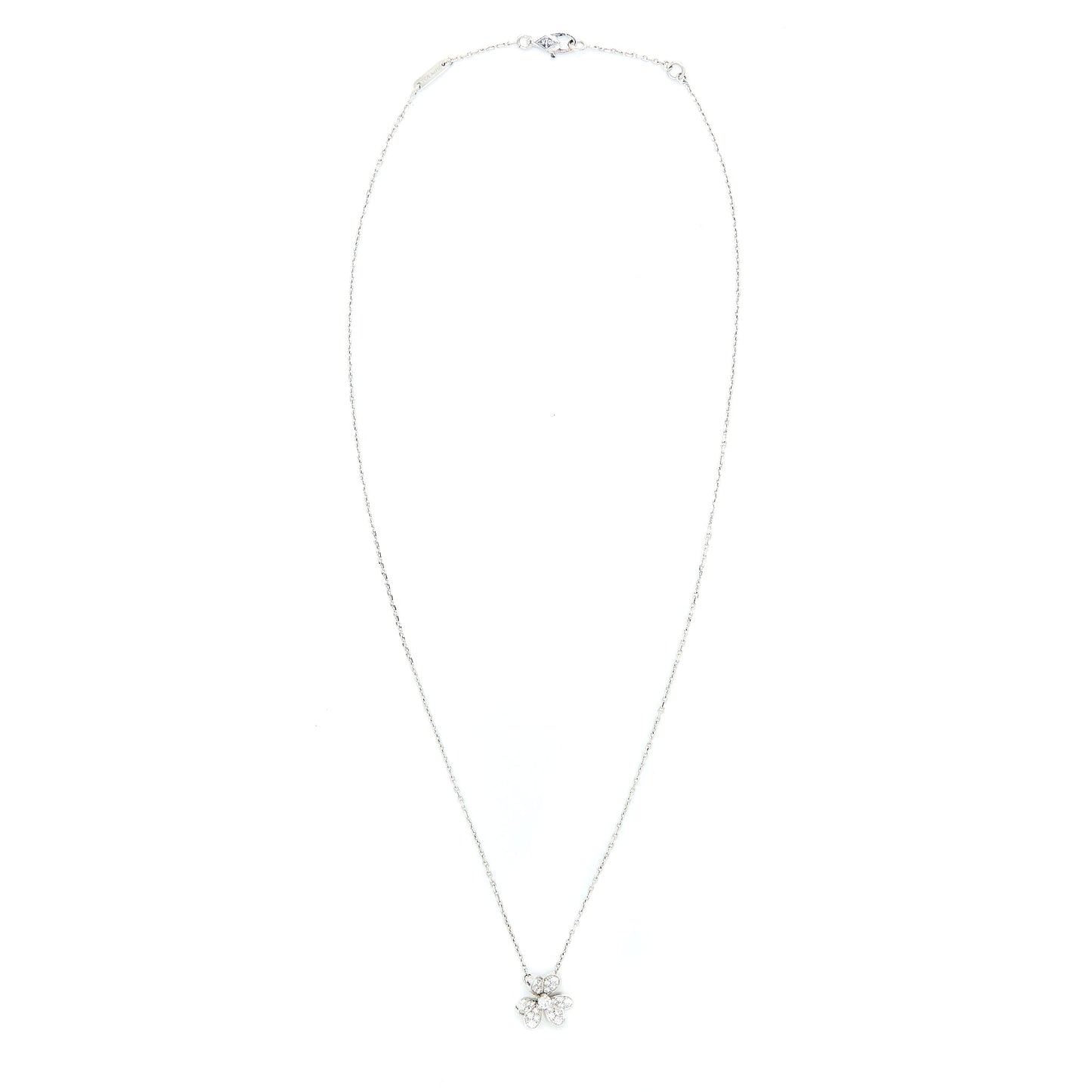 Van Cleef & Arpels Mini Model Frivole Necklace White Gold Diamonds