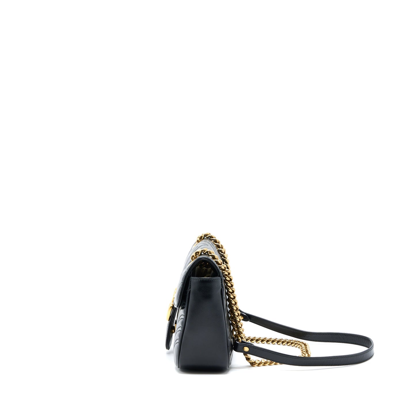 Gucci Small Marmont Calfskin Black GHW