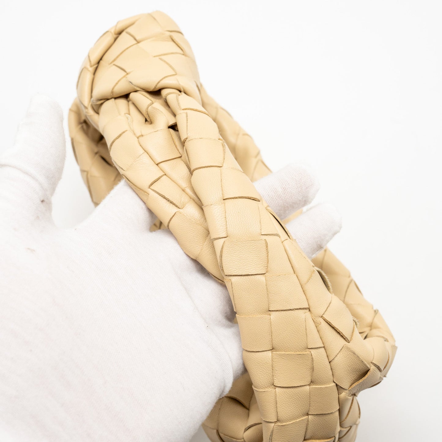 Bottega Veneta Mini Jodie Lambskin Light Beige GHW