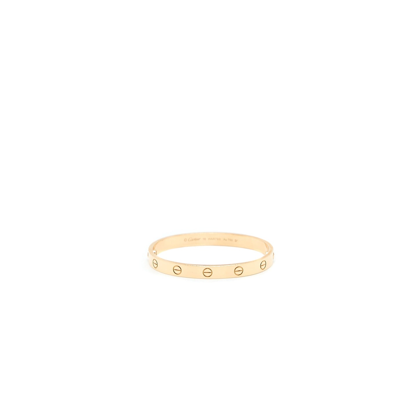 Cartier Size 16 Love Bracelet 18k Rose Gold