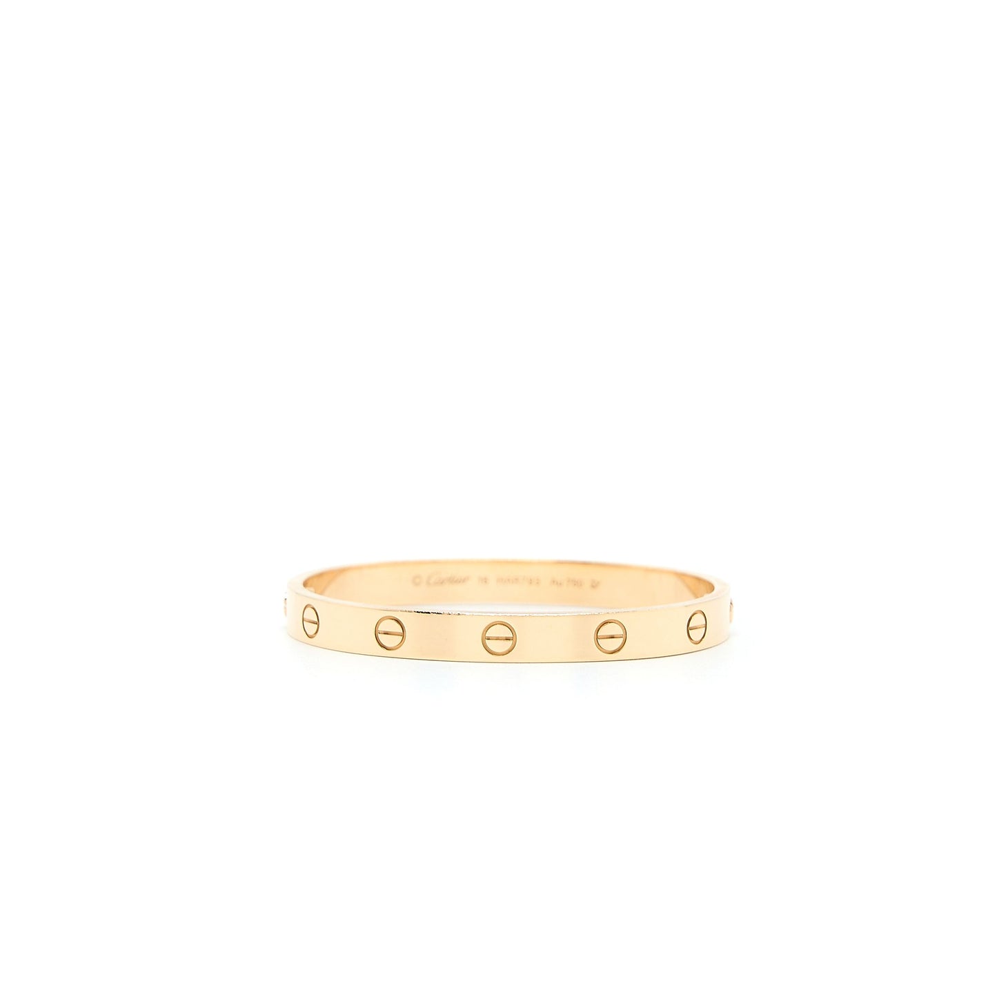 Cartier Size 16 Love Bracelet 18k Rose Gold