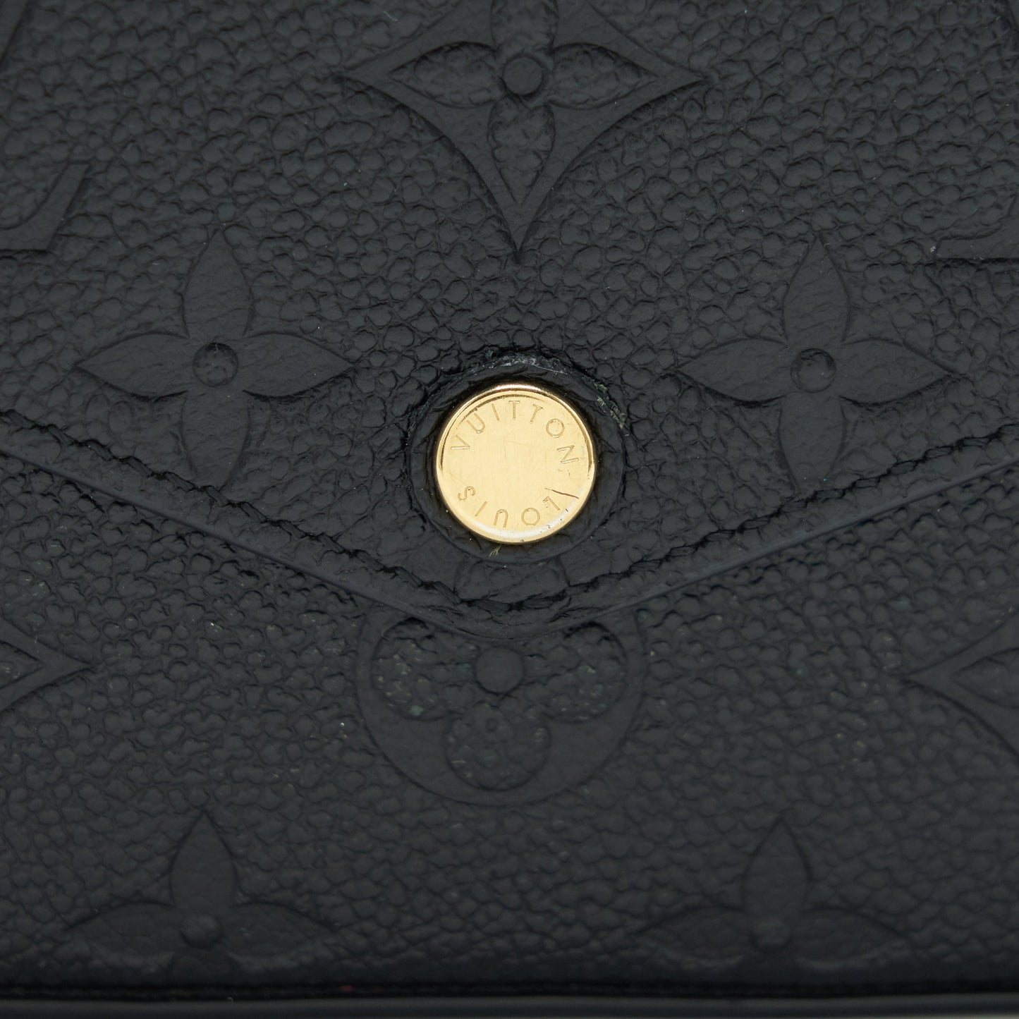 LOUIS VUITTON Felicie Pochette Monogram Empreinte Leather Black
