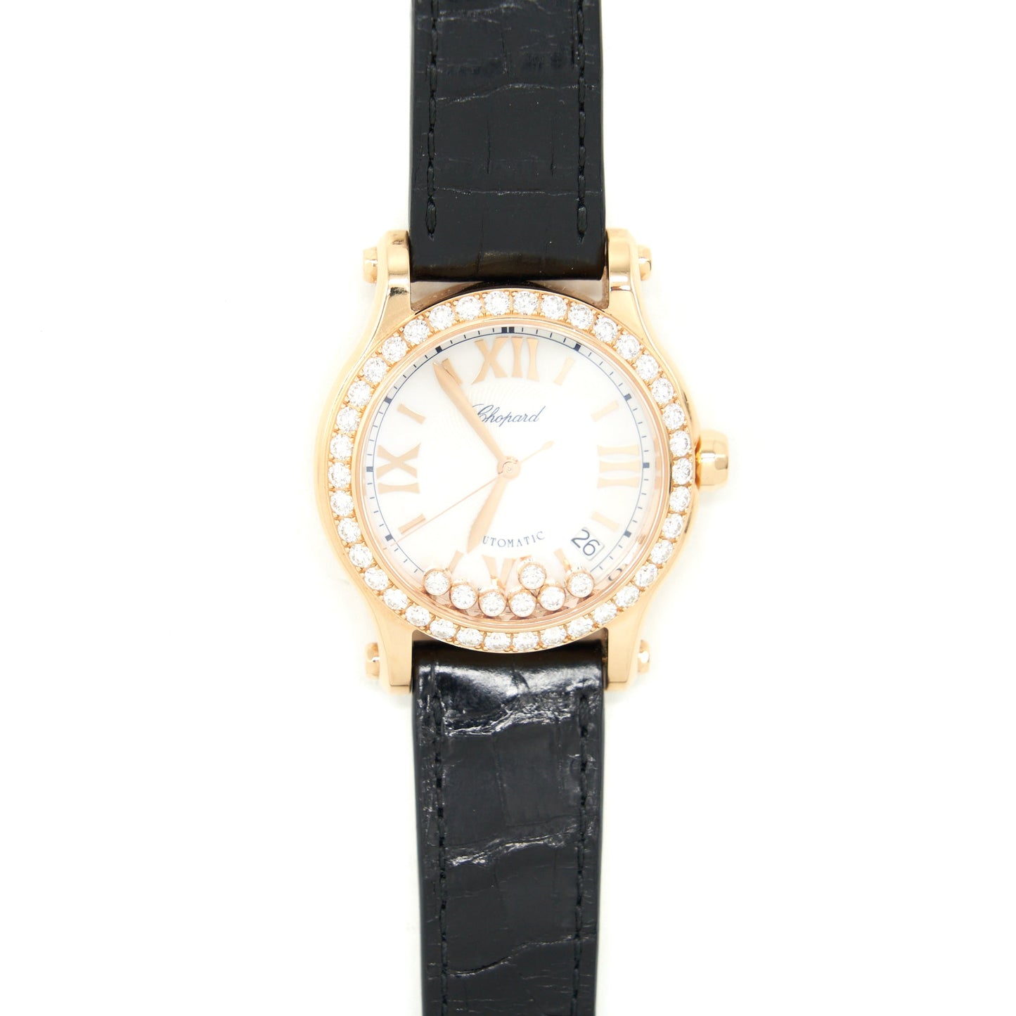 Chopard Happy Sport Rose Gold 36mm White Diamonds