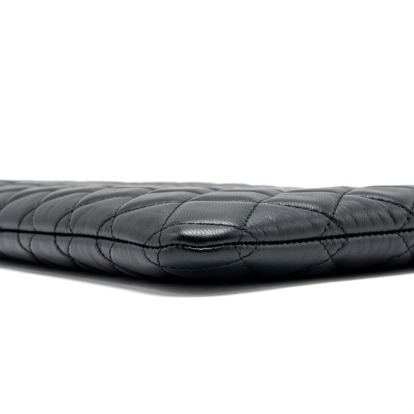 Chanel Boy Pouch Lambskin Black Ruthenium Hardware