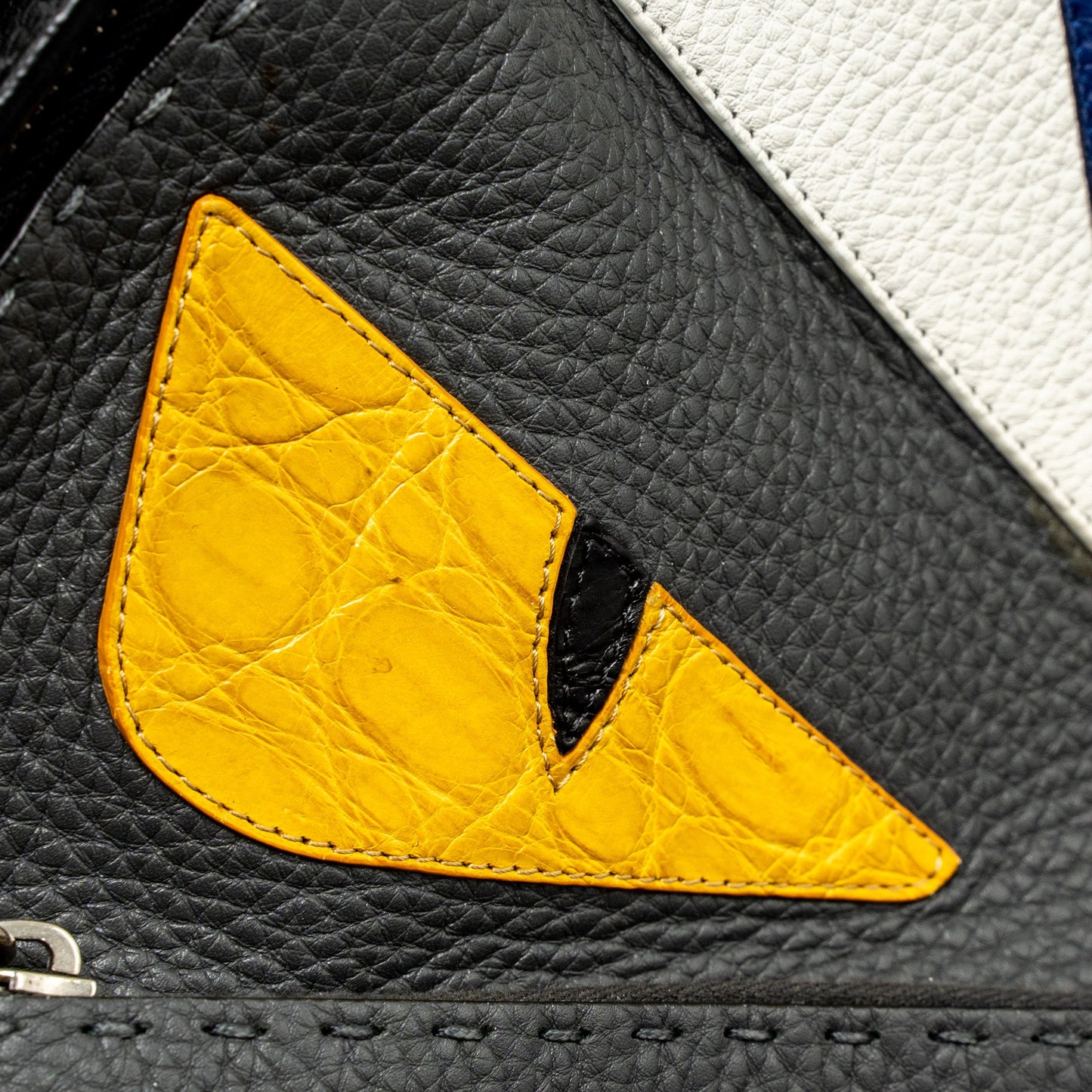 Fendi Large Backpack Calfskin/Fur/Crocodile Black/Multicolour SHW