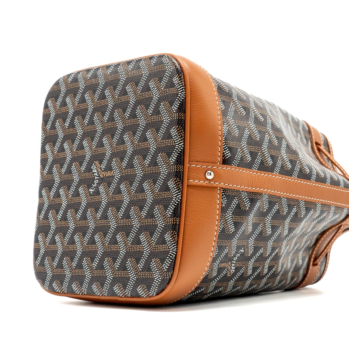 Goyard Petit Flot Bucket Bag Canvas / calfskin brow SHW
