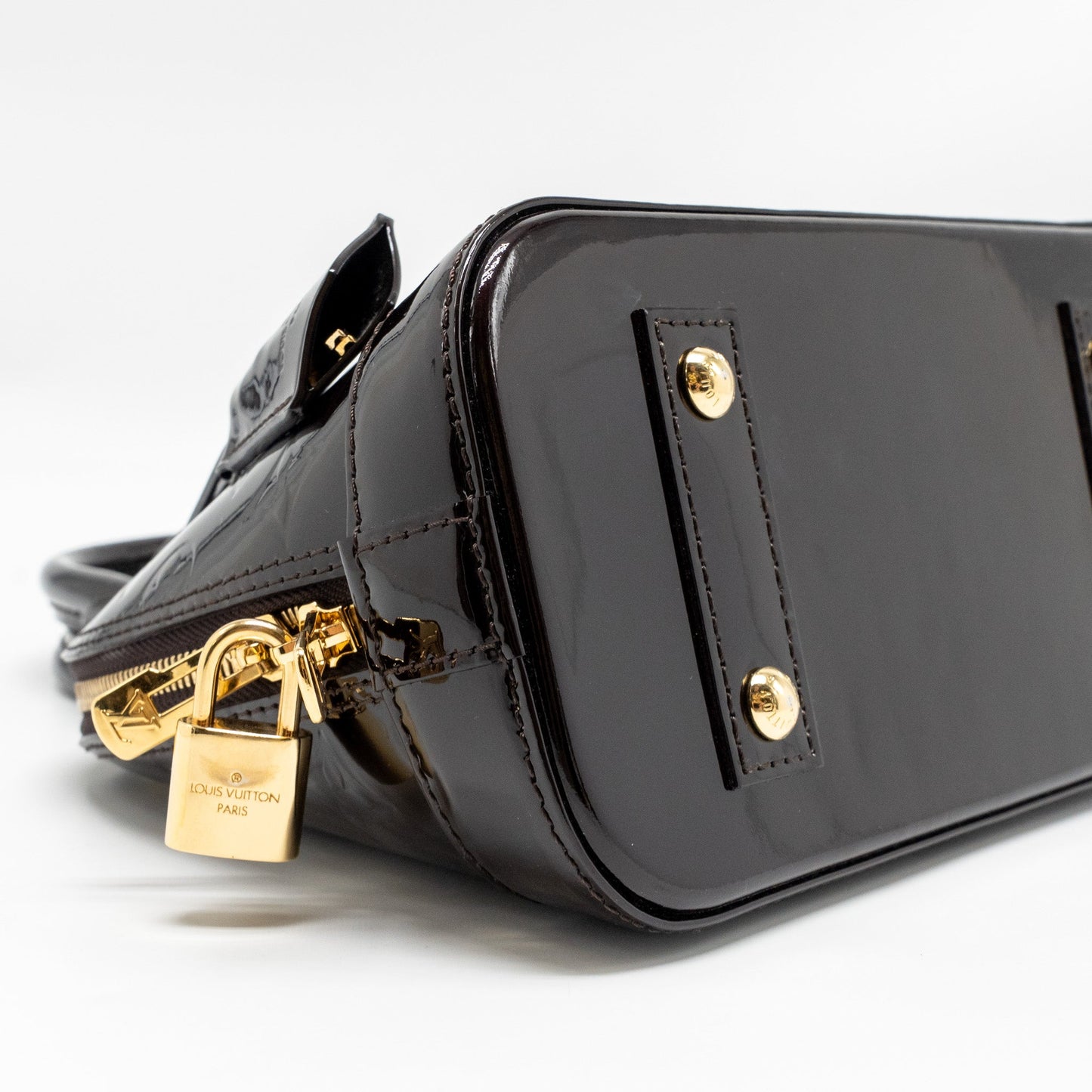 Louis Vuitton Alma BB Monogram Patent Leather Amatante GHW