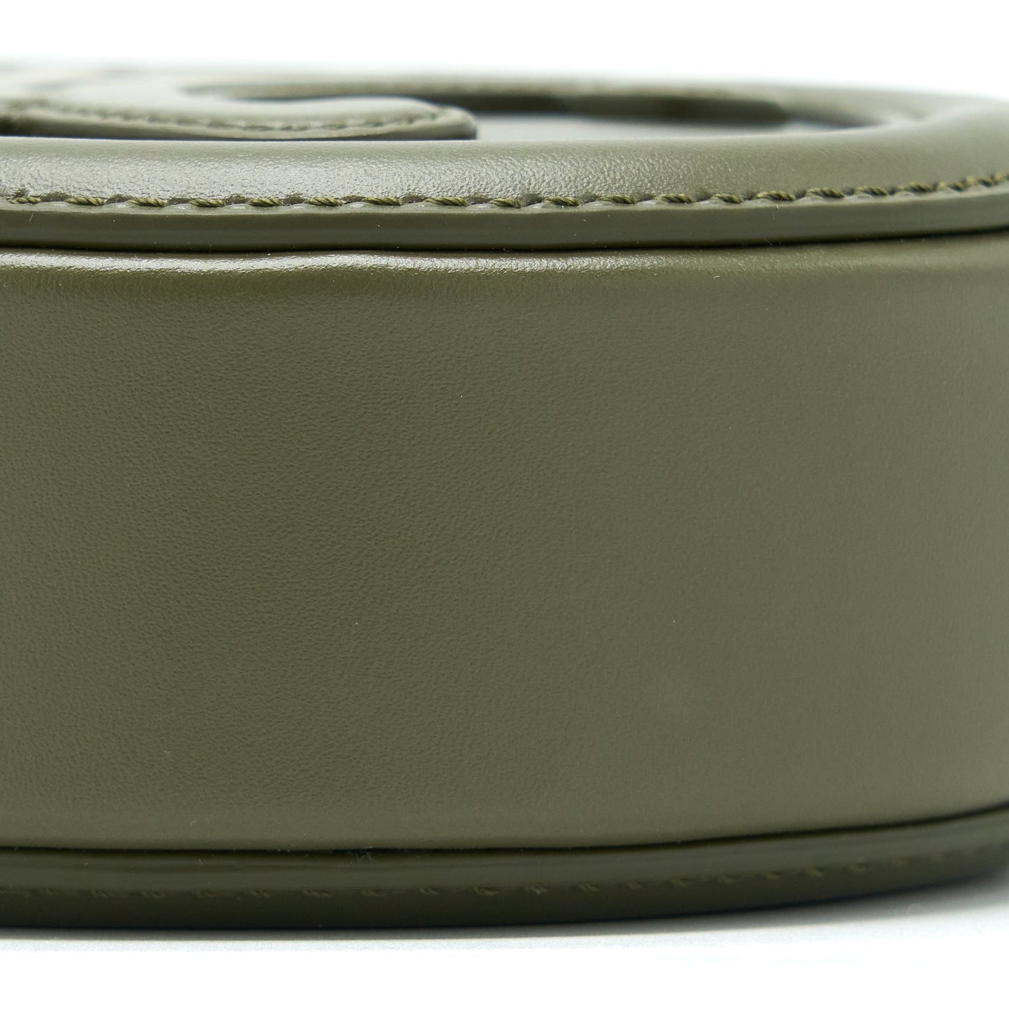 Celine Crossbody Oval Purse Calfskin Olive Green GHW