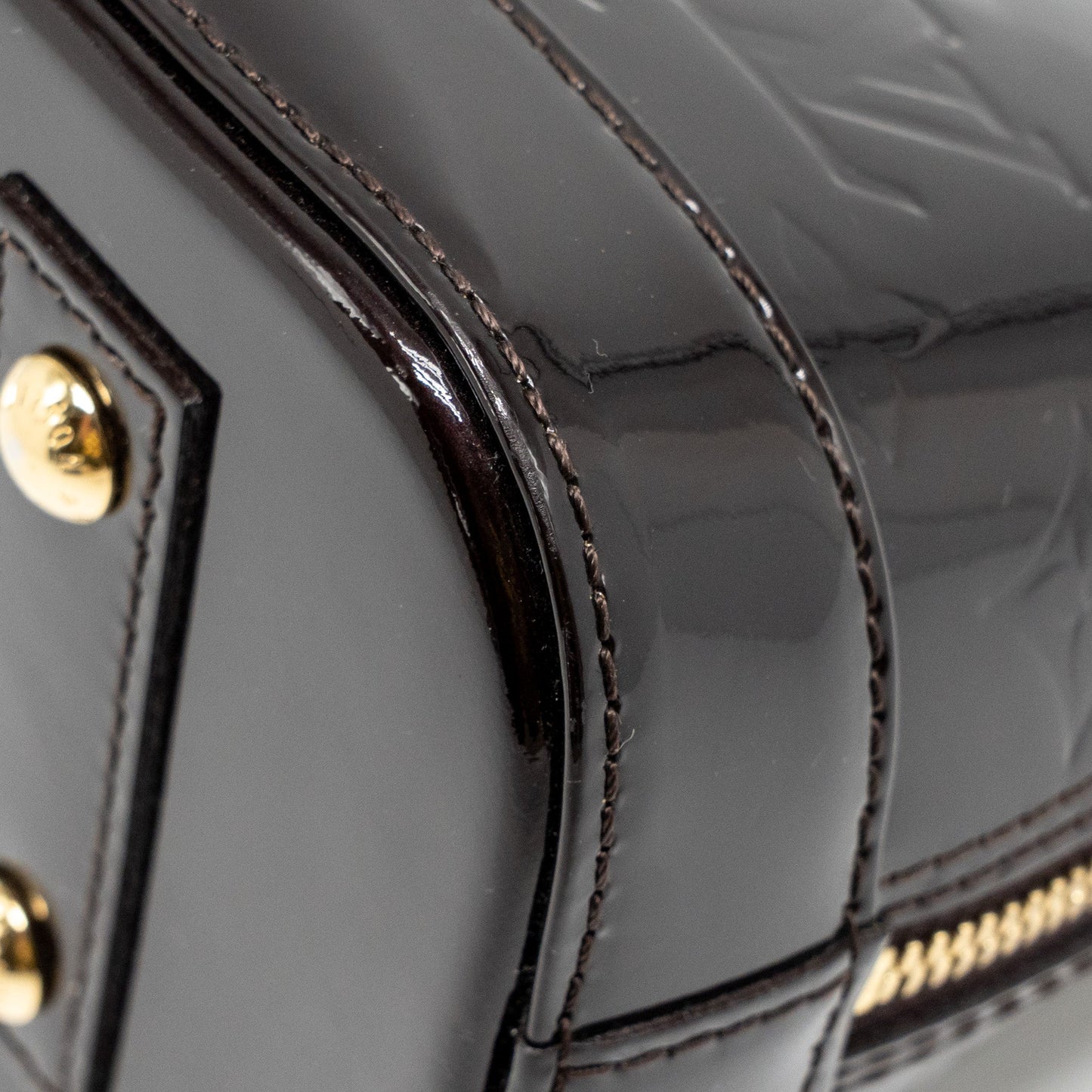 Louis Vuitton Alma BB Monogram Patent Leather Amatante GHW