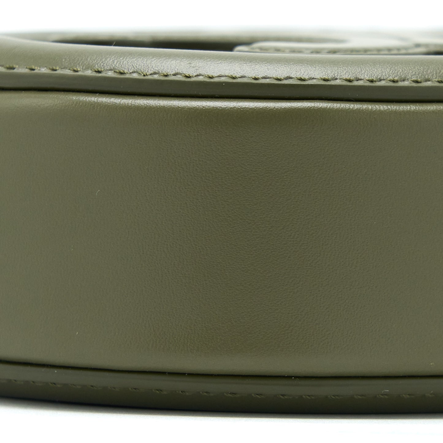 Celine Crossbody Oval Purse Calfskin Olive Green GHW