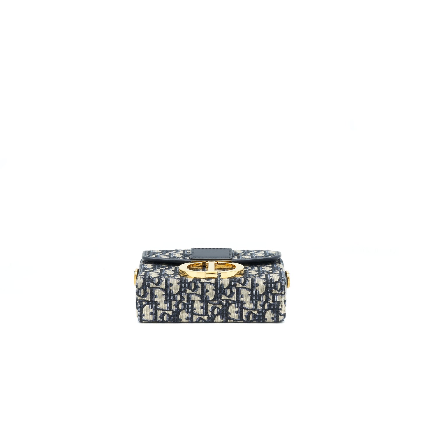 Dior Montaigne Mini Box Bag Blue Oblique GHW