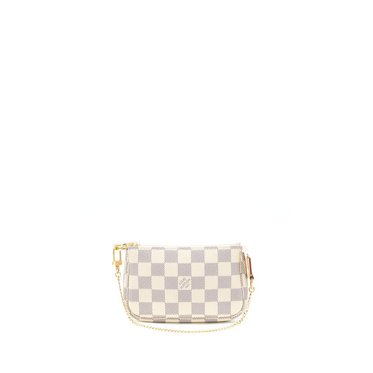 Louis Vuitton mini Pochette accessories damier Azur Canvas