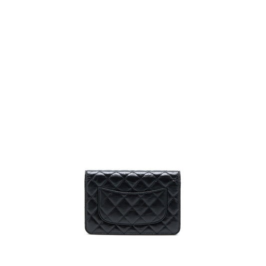 Chanel 2.55 Reissue Wallet On Chain Aged Calfskin Black GHW(Microchip)