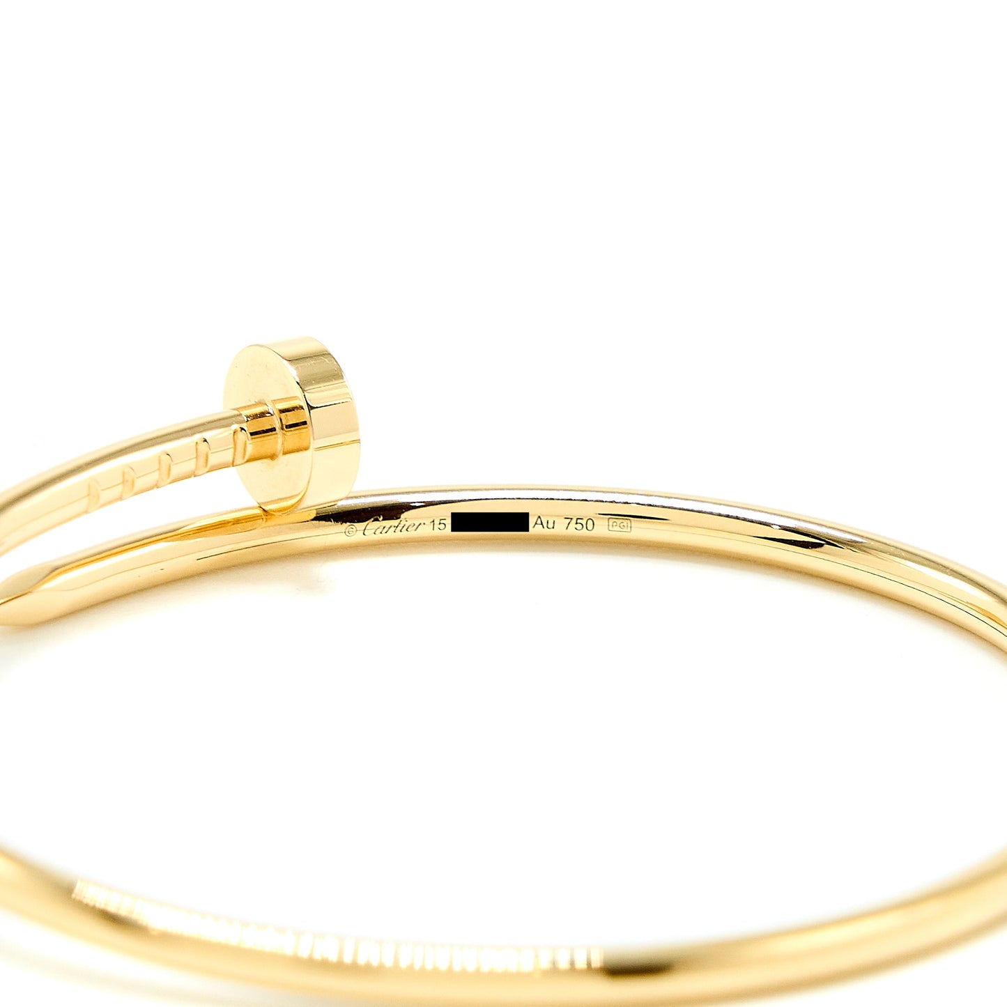 Cartier Size 15 Small Model Juste Un Clou Bracelet Yellow Gold
