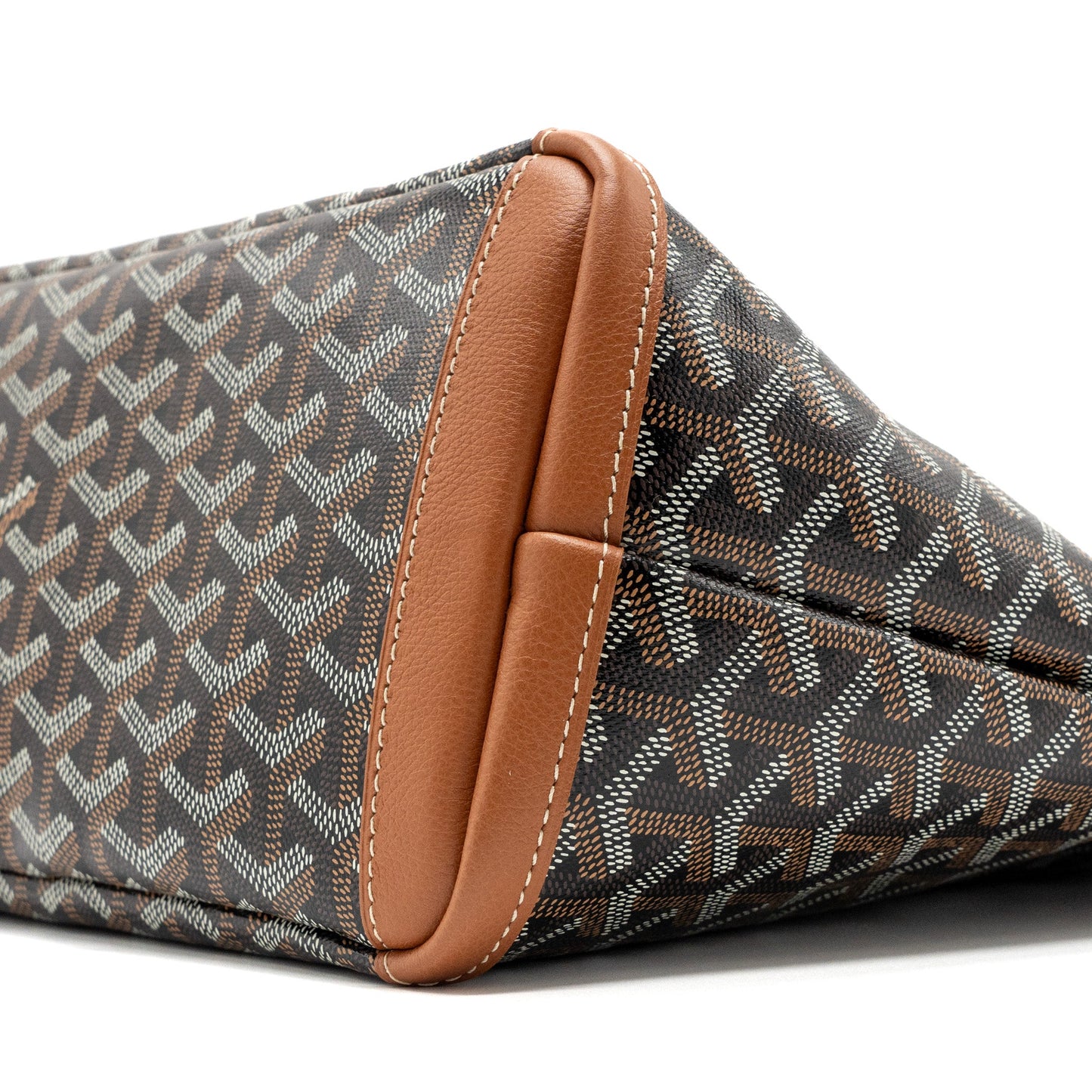 Goyard Artois PM Bag Canvas/ Calfskin Black/ Tan SHW