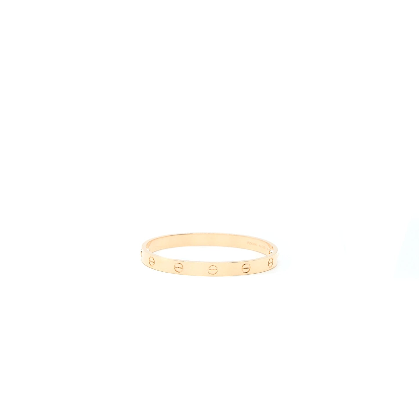 Cartier Size 17 Love Bracelet Rose Gold