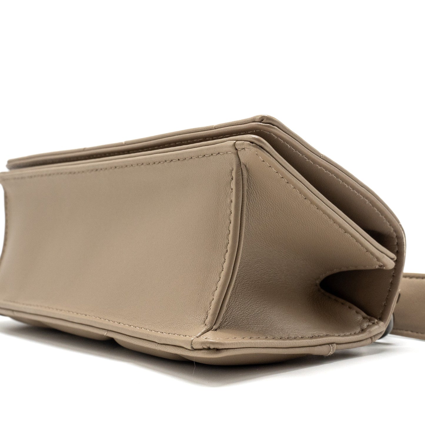 Dior 30 Montaigne Pouch with Shoulder strap lambskin beige black hardware