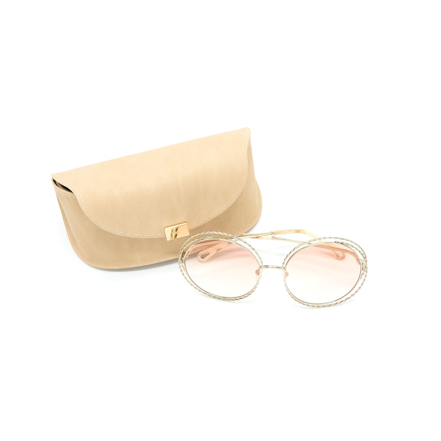Chloe Round Heart Sunglasses Light Purple