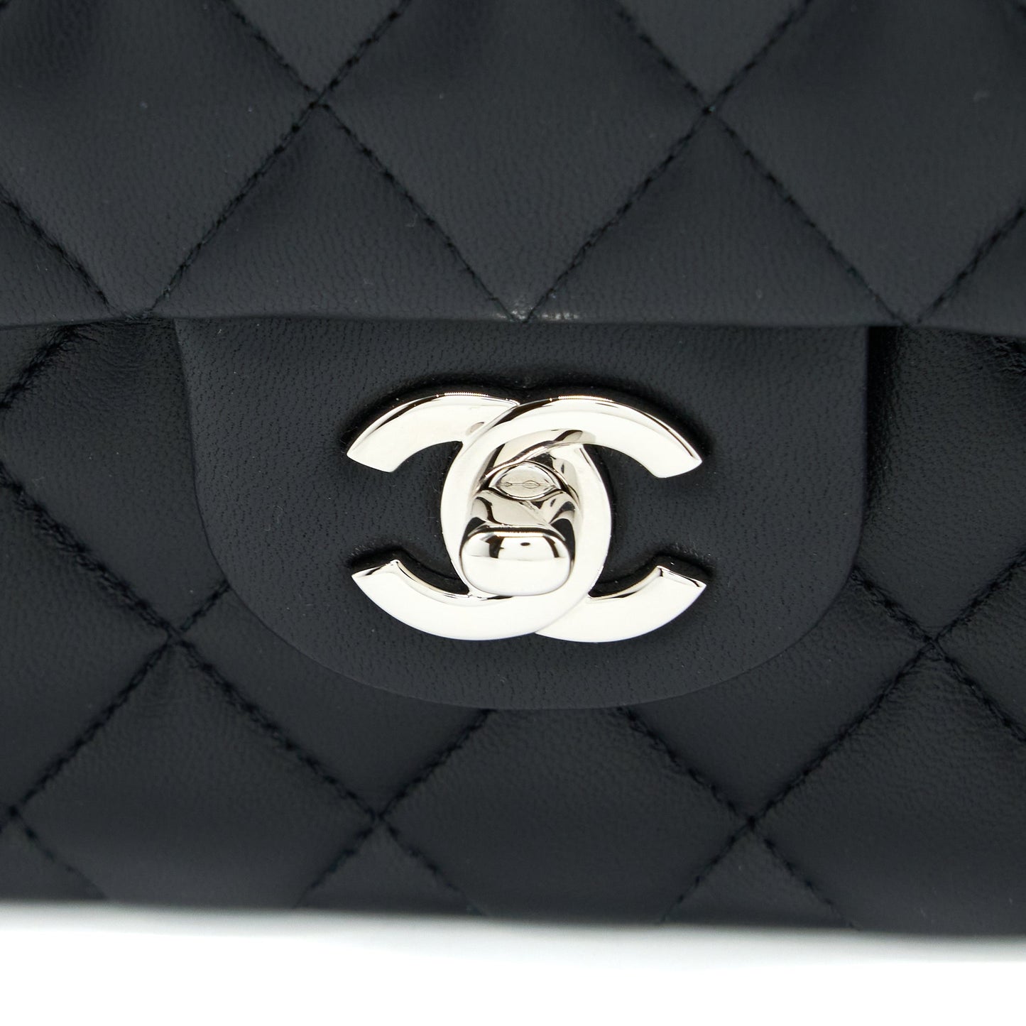 Chanel Small Classic Double Flap Bag Lambskin Black SHW