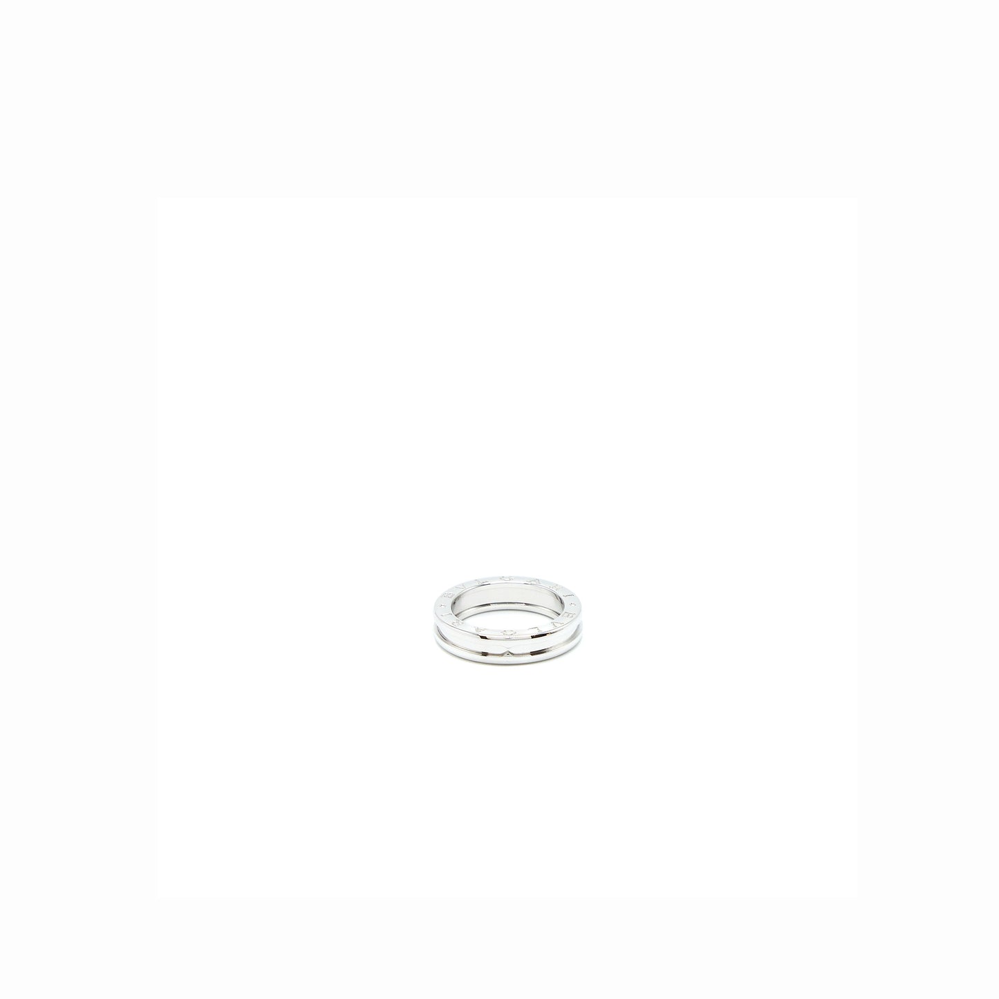 BVLGARI Size 53 B.Zero1 One-Band Ring White Gold