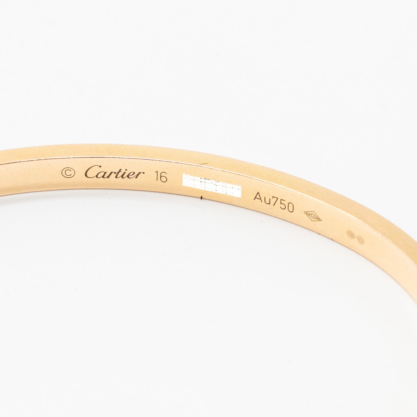 Cartier Size 16 Love Bracelet Small Model Rose Gold