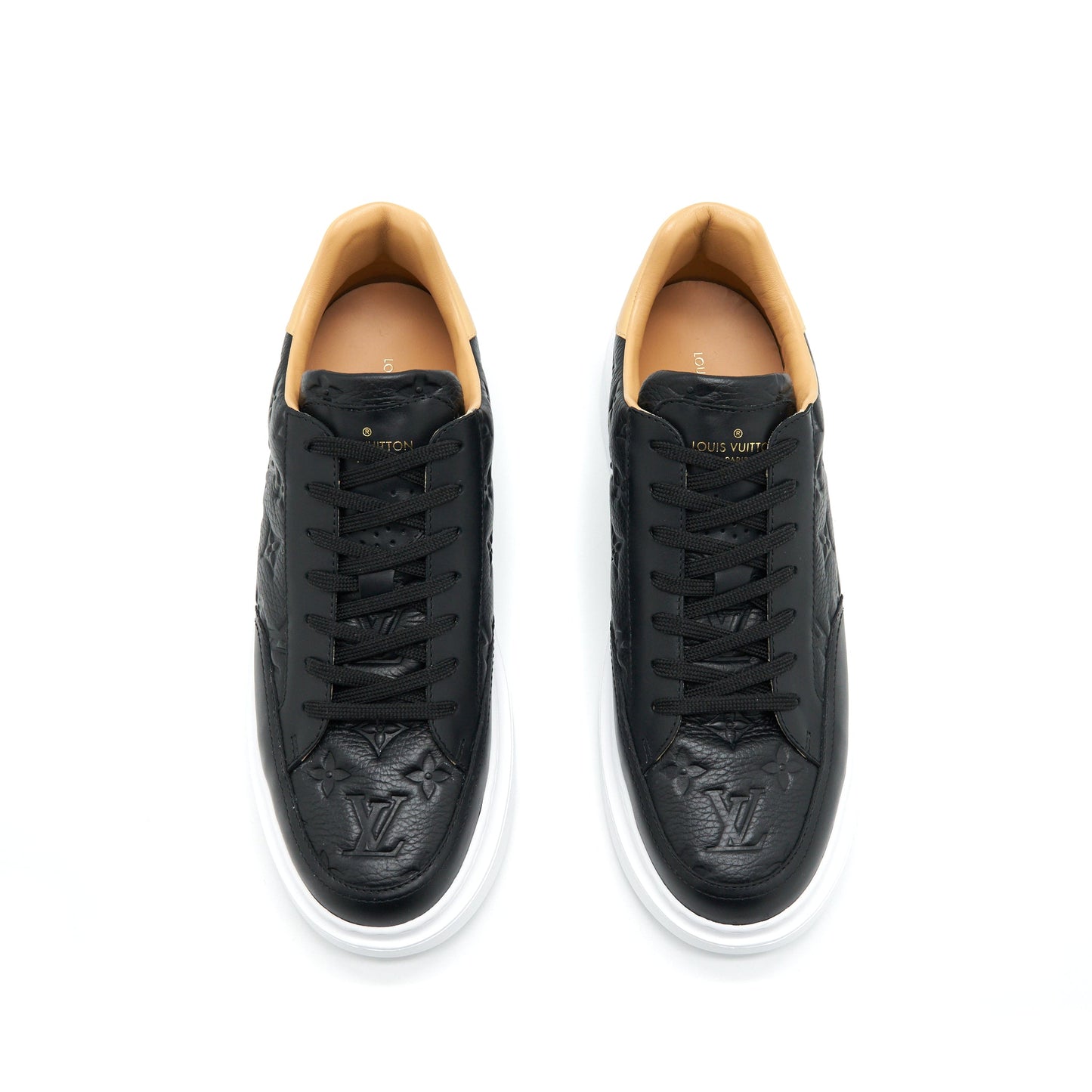 Louis Vuitton Size 9 Black Leather Sneakers