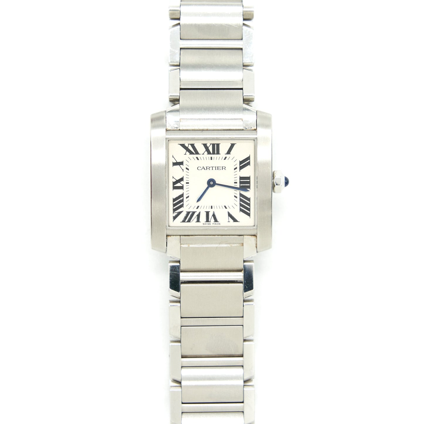 Cartier tank Franchise Watch, Medium Model, Quartz movement, Steel WSTA0005