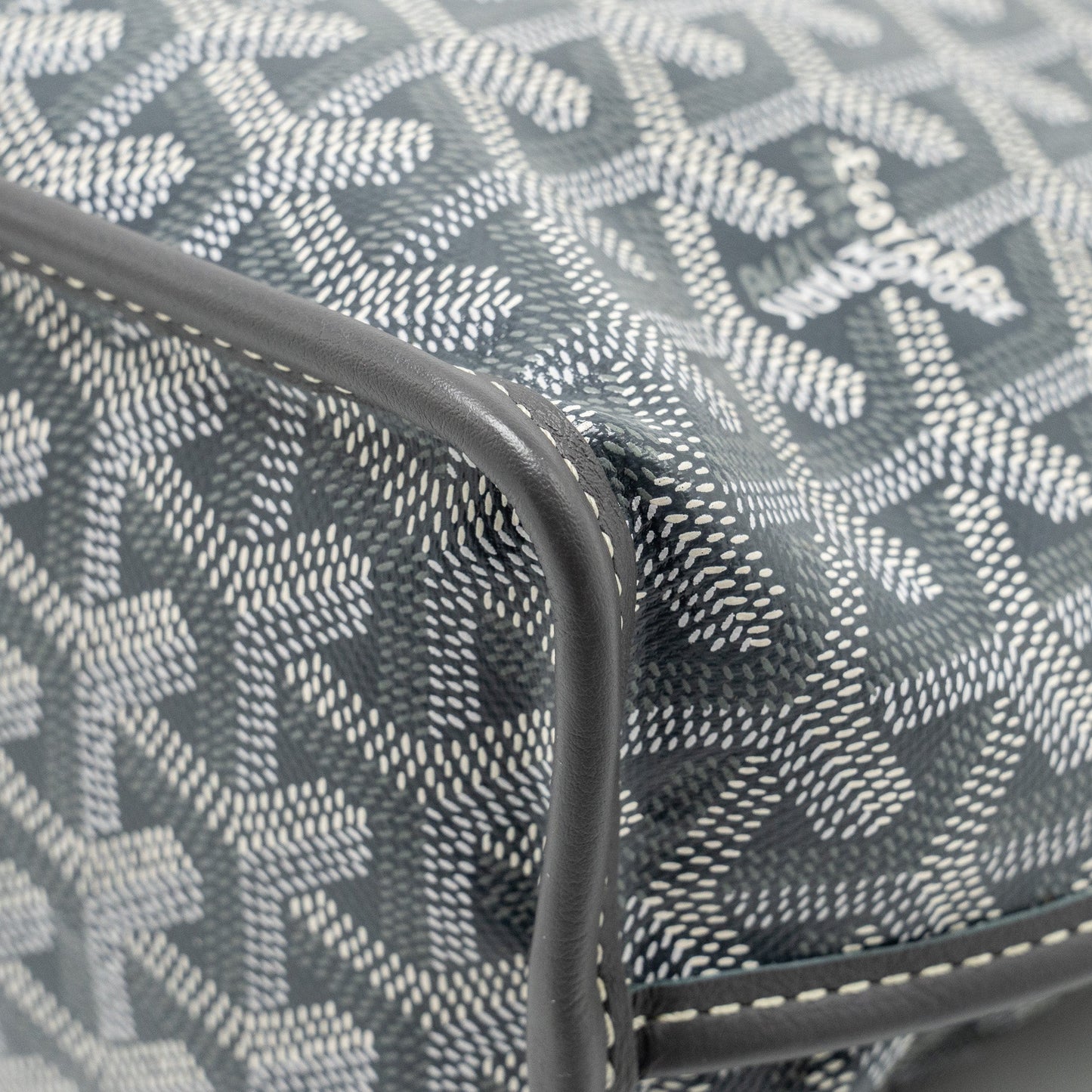 Goyard Mini Anjou Tote Bag Goyardline Canvas/Calfskin Grey SHW