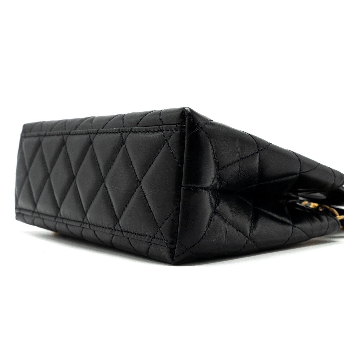 Chanel 23k Mini Shopping Tote Calfskin Black Brushed GHW(Microchip)
