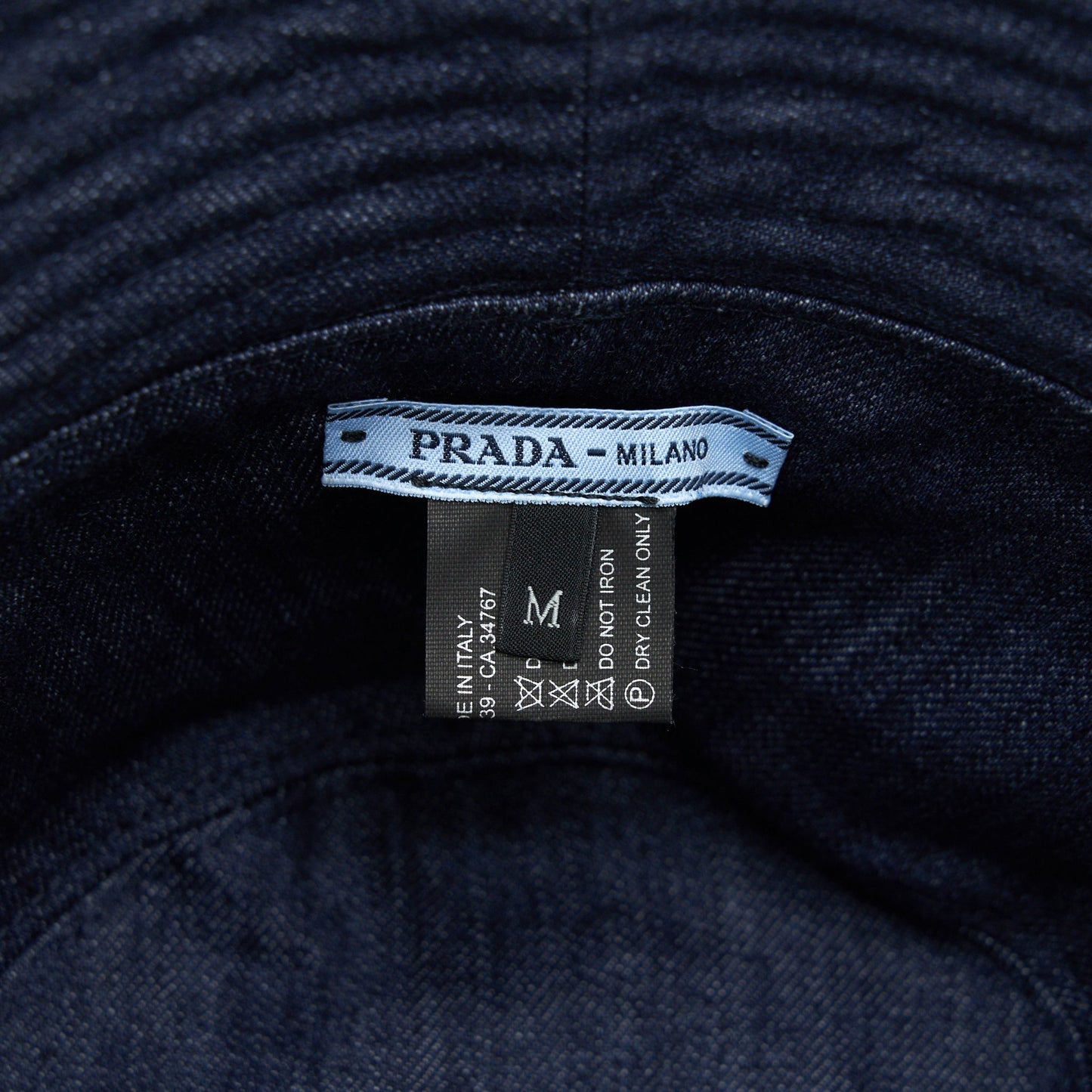 Prada Nylon and Denim Bucket Hat