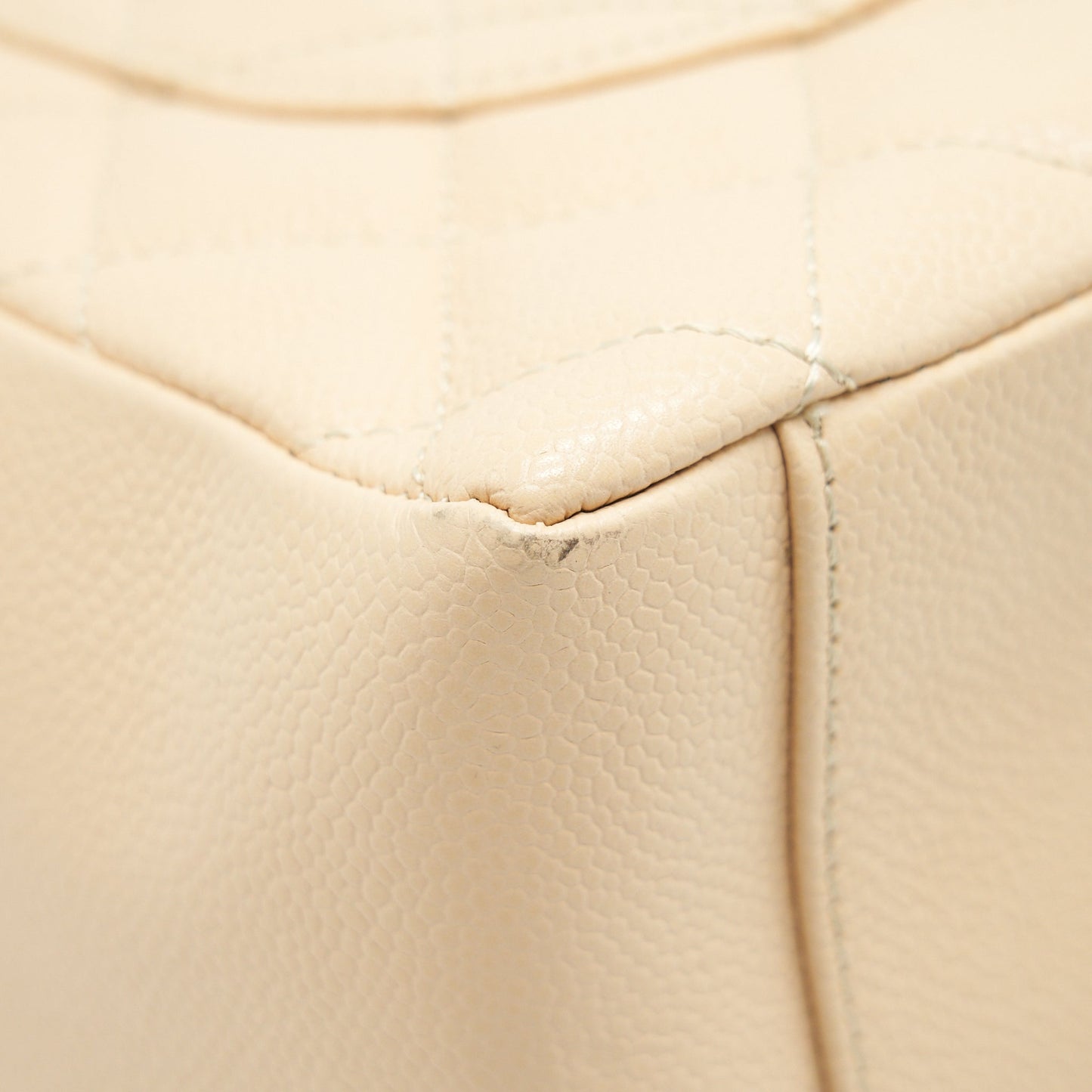 Chanel Grand Shopping Tote Bag Caviar Beige GHW Serial 16