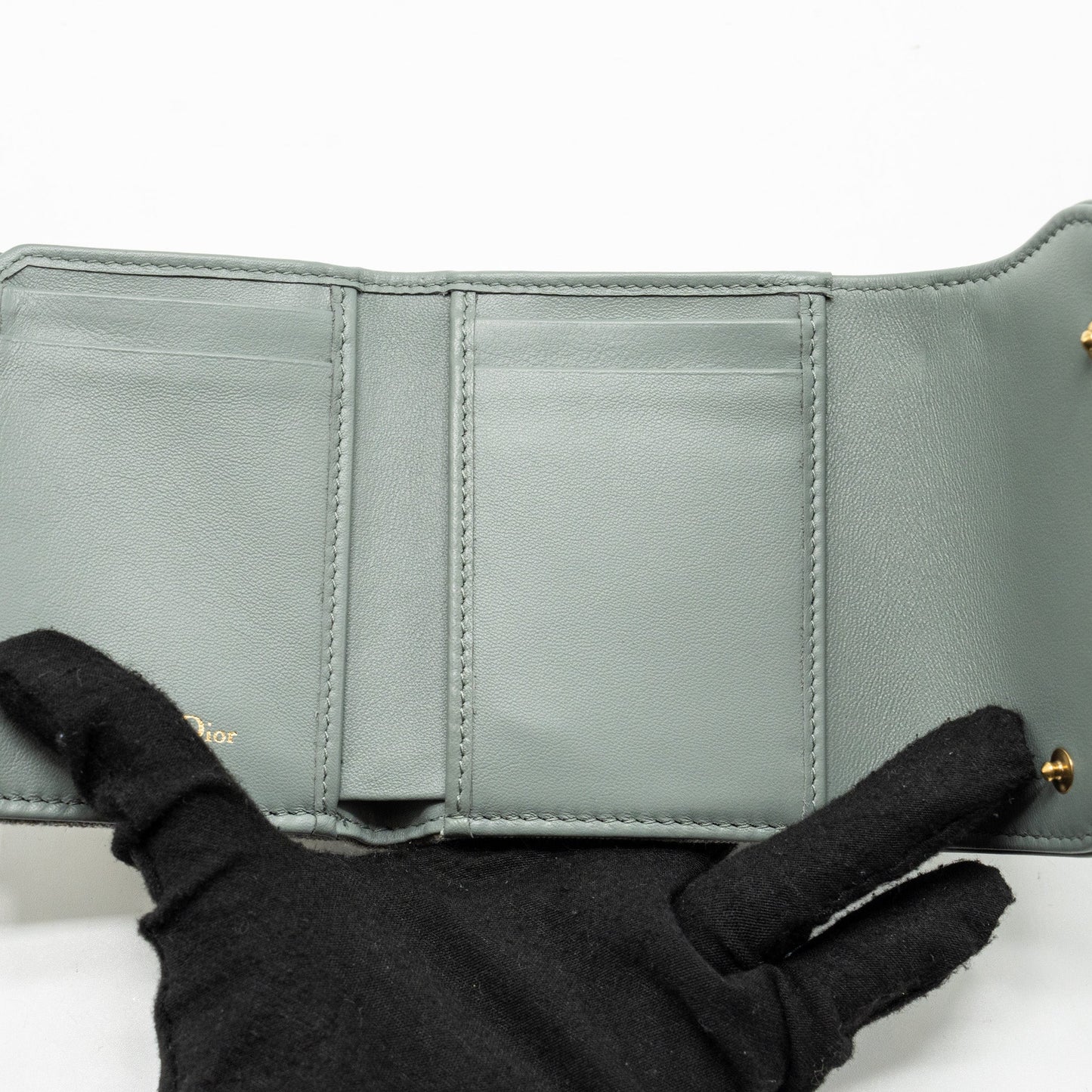 Dior saddle lotus wallet grey oblique jacquard GHW