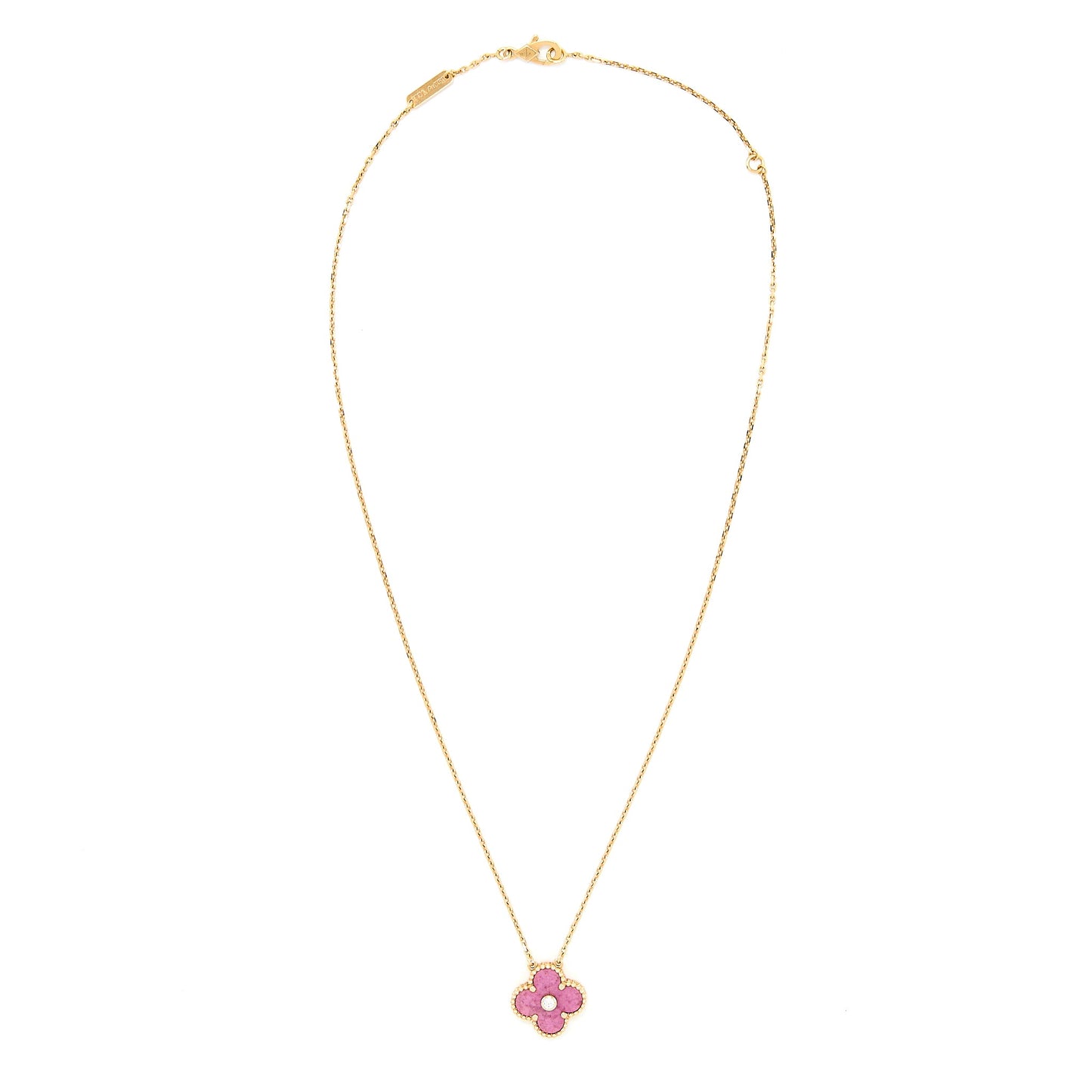 Van Cleef & Arpels 2021 Holiday Limited Pendant Pink Onyx/ 18K Rose Gold