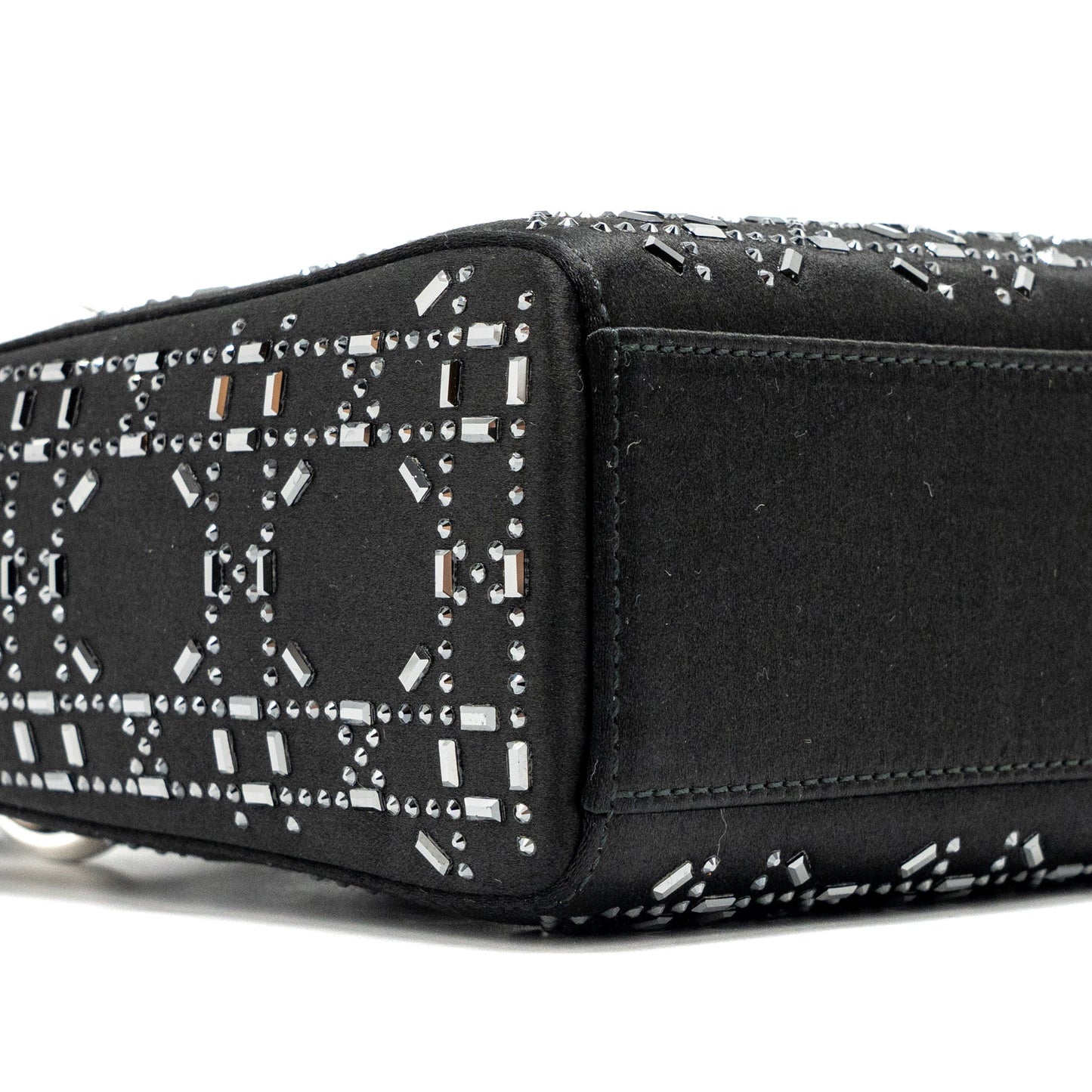 Dior Mini Lady Dior Satin Crystal Black SHW