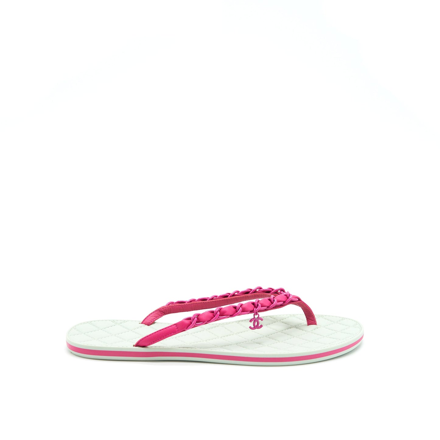 Chanel Size 38.5 Slipper Mint Green/ Pink