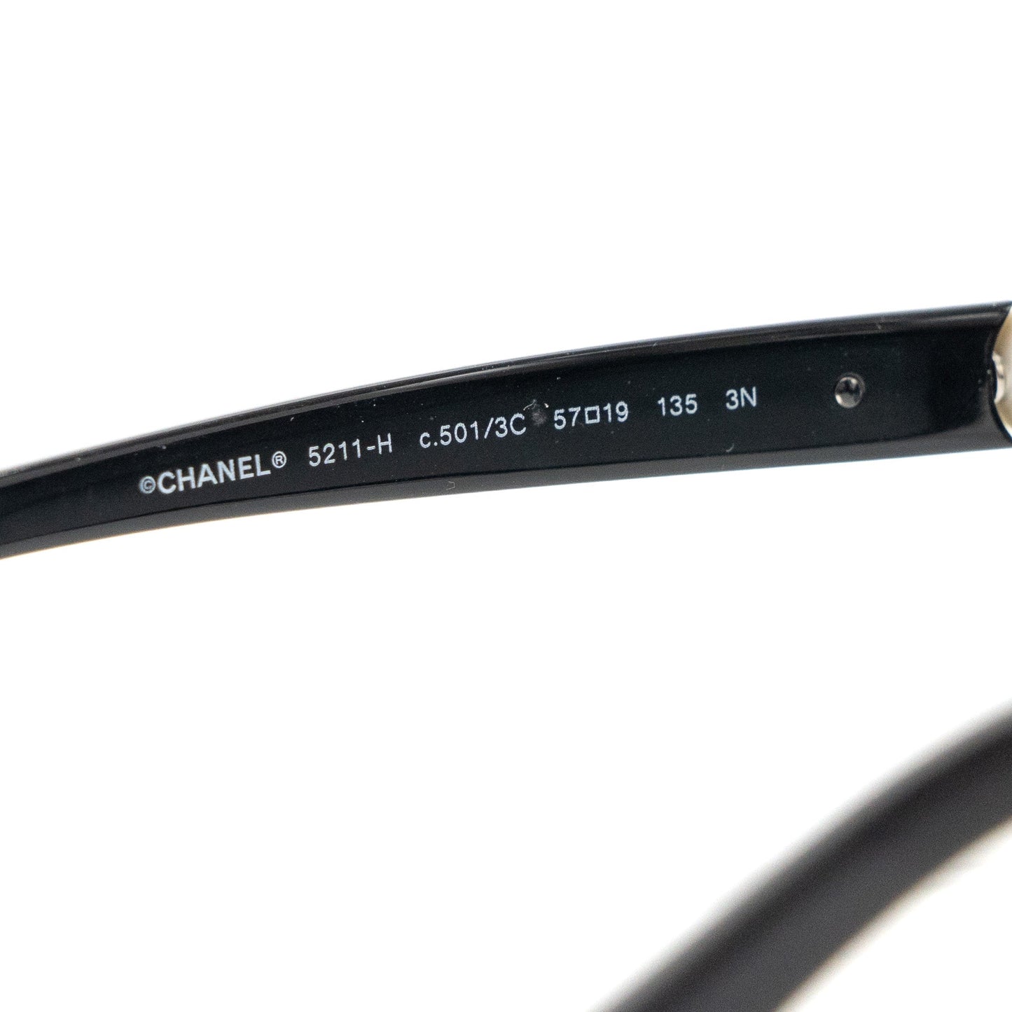 Chanel sunglasses with pearl black/ white SHW