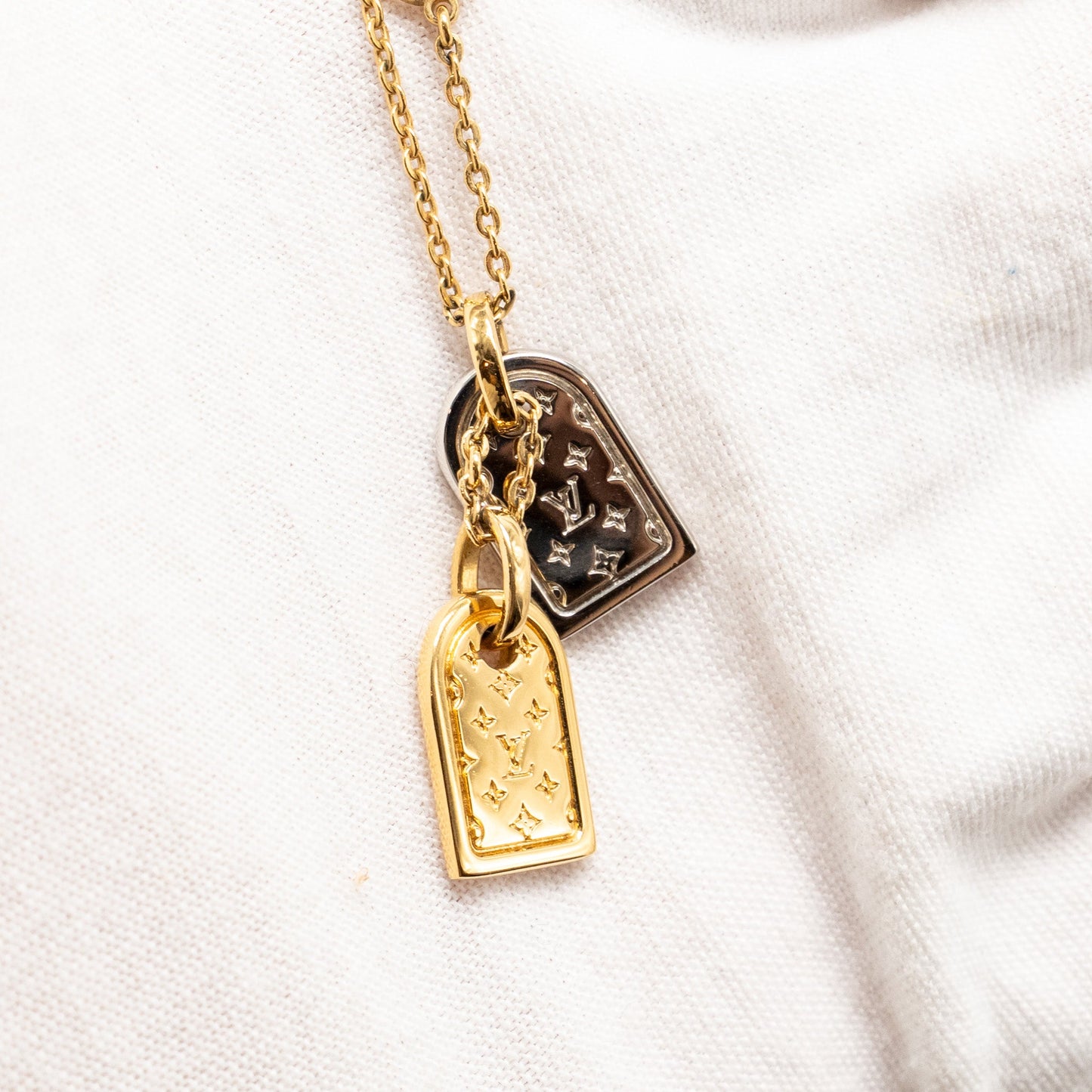Louis Vuitton Nanogram Necklace Gold/Silver Tone