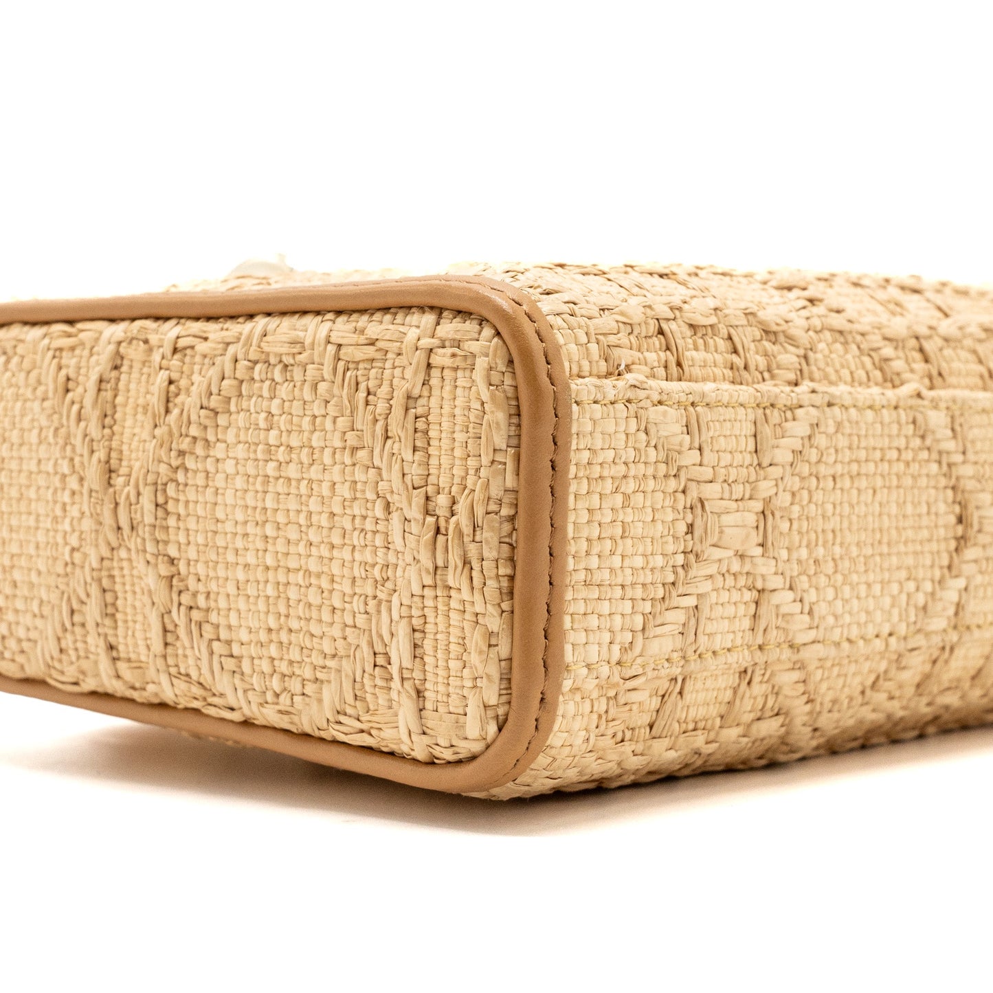 Dior Medium Lady D-Joy Bag Raffia/ Leather Natural LGHW