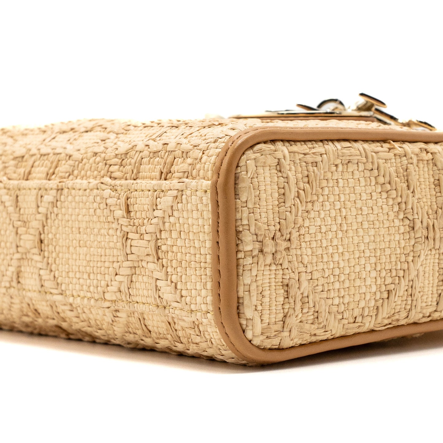 Dior Medium Lady D-Joy Bag Raffia/ Leather Natural LGHW