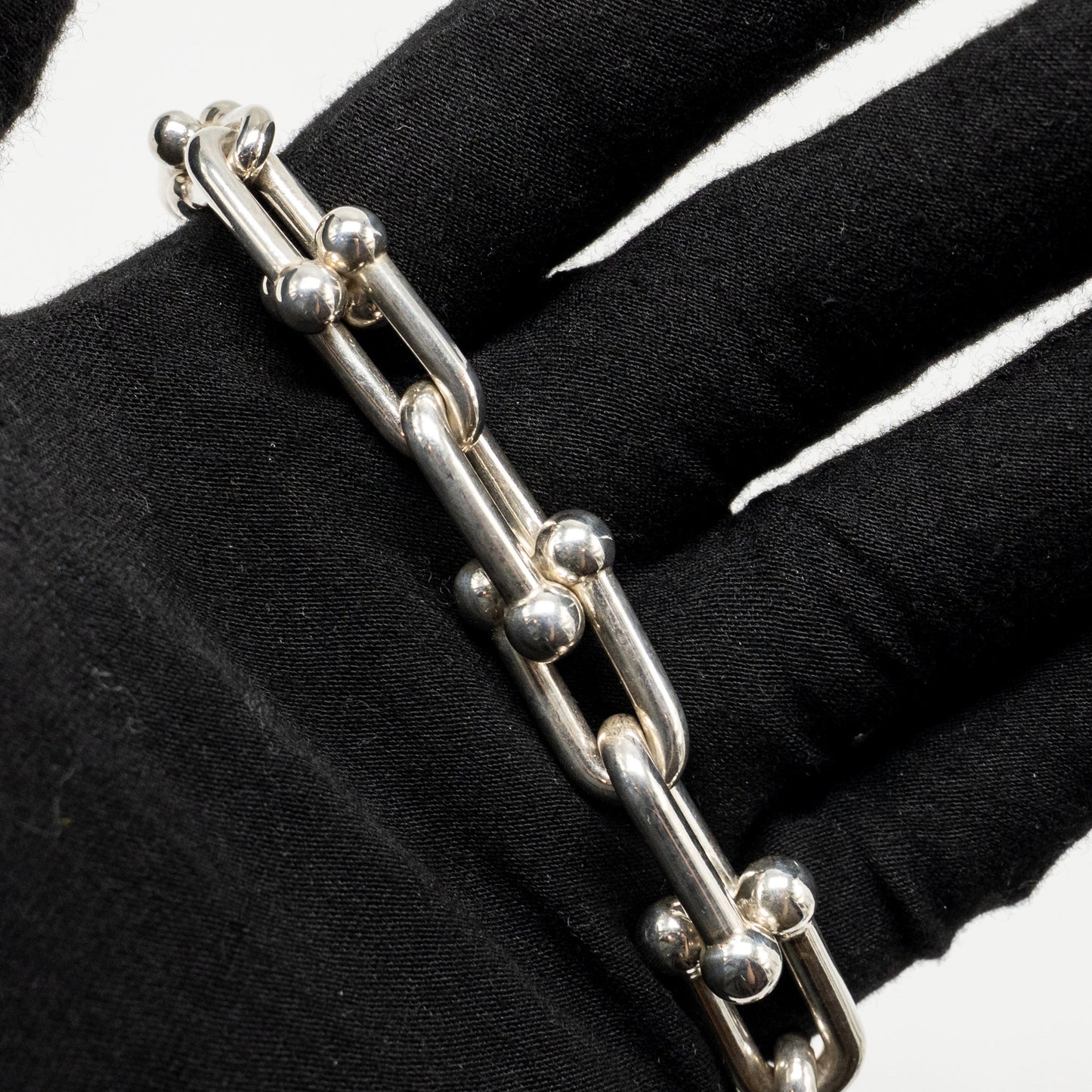 Tiffany Hardware Graduated Link Necklace Sterling Silver