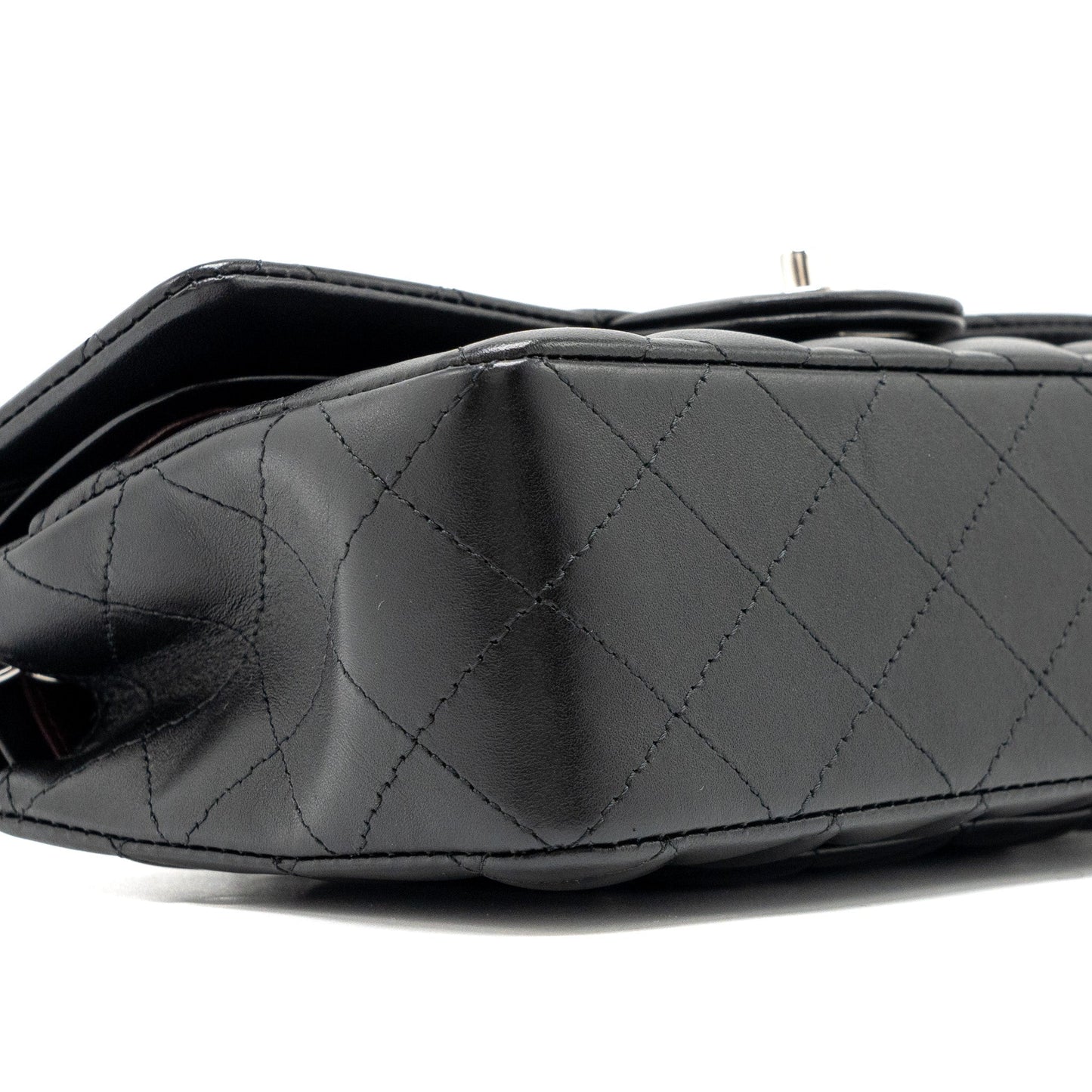Chanel Small Classic Double Flap Bag Lambskin Black SHW (Microchip)