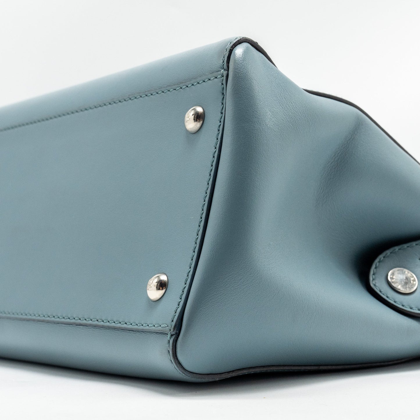 Fendi Dotcom Bag Calfskin Blue SHW