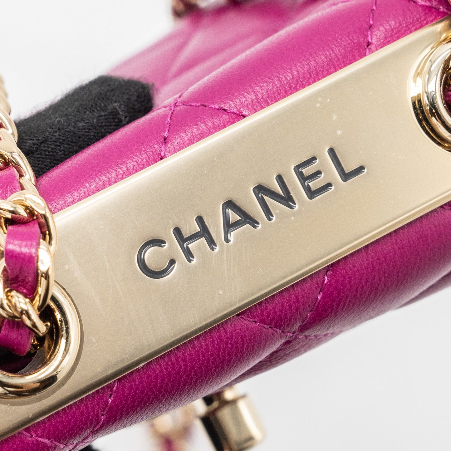 Chanel Mini Trendy CC Clutch Lambskin Pink LGHW