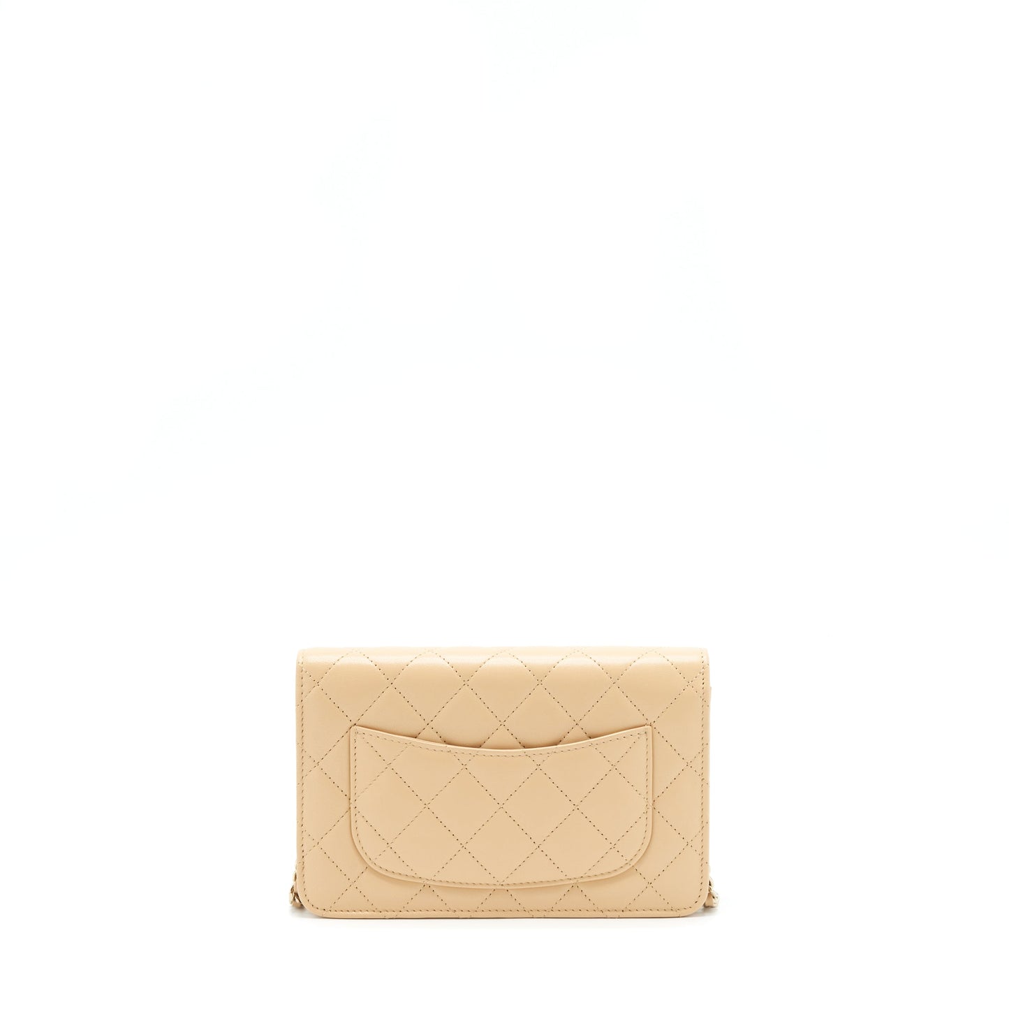 Chanel Classic Wallet On Chain Lambskin Beige LGHW（Microchip）