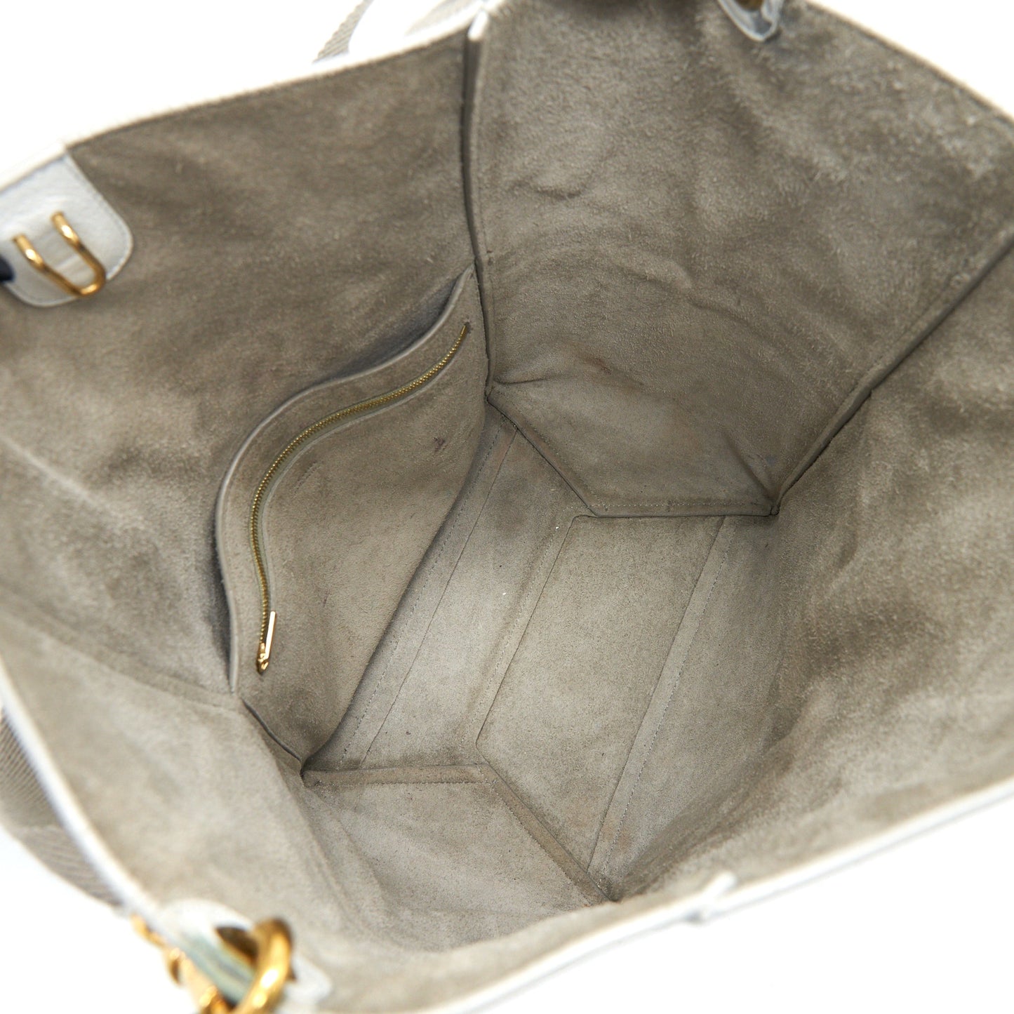 CELINE SANGLE BUCKET BAG IN WHITE