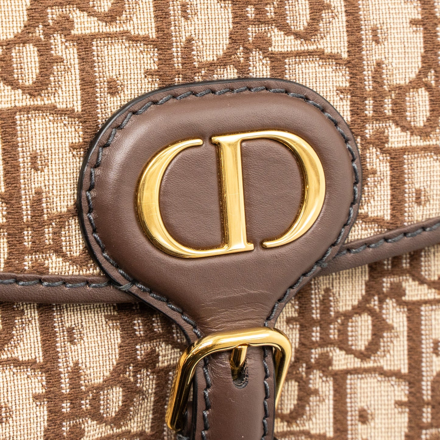 Dior Medium Bobby Bag Brown Dior Oblique Jacquard GHW