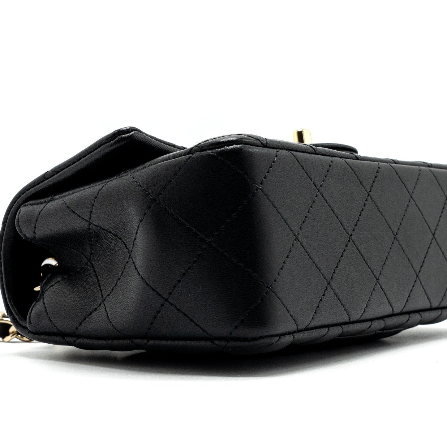 Chanel mini rectangular Flap Bag Lambskin Black LGHW
